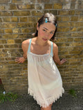 Nude mesh babydoll dress