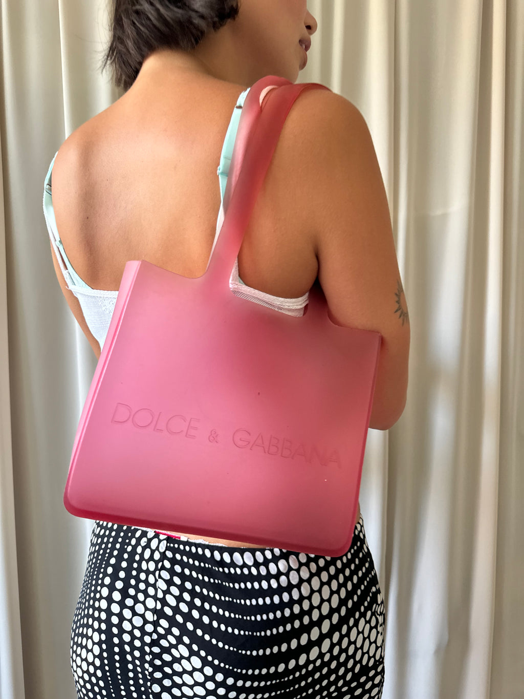Dolce & Gabbana pinky red jelly bag