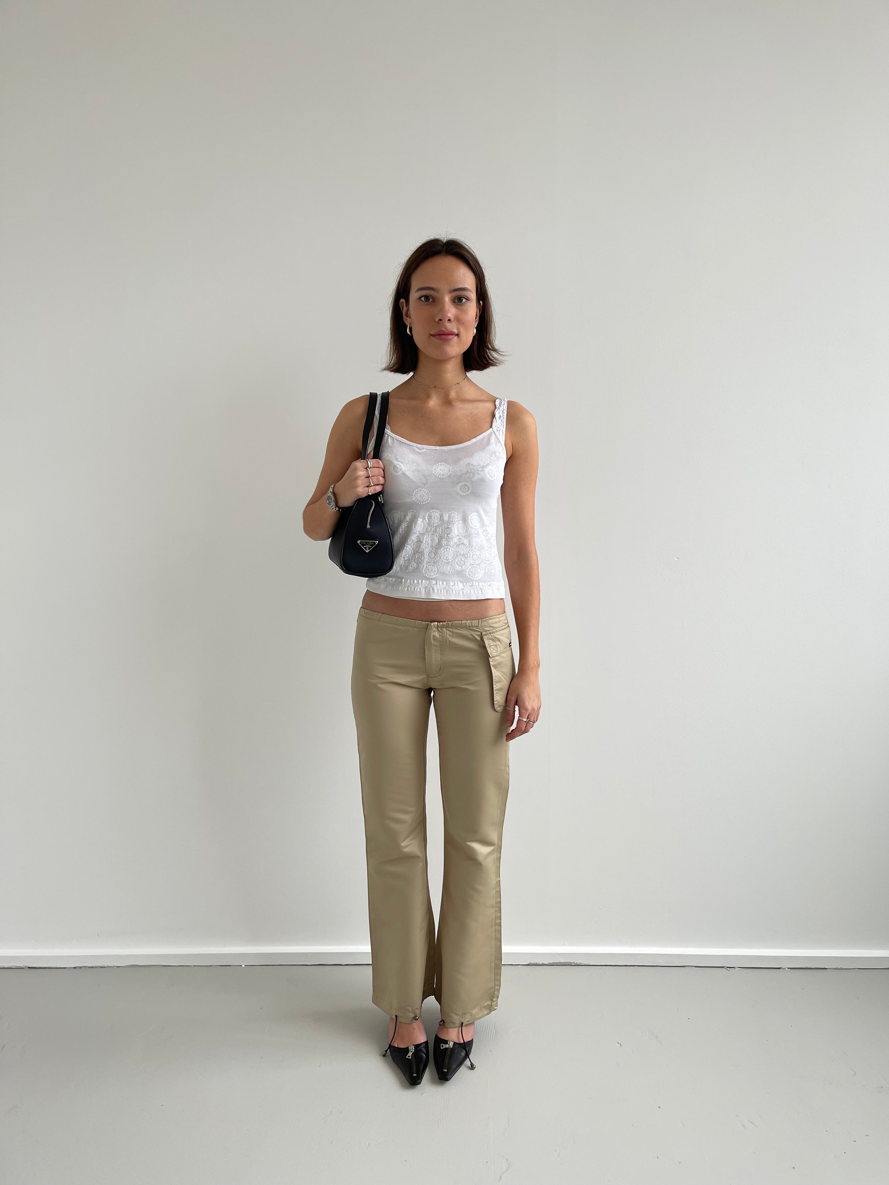 United Colors of Benetton white mesh patterned cami top