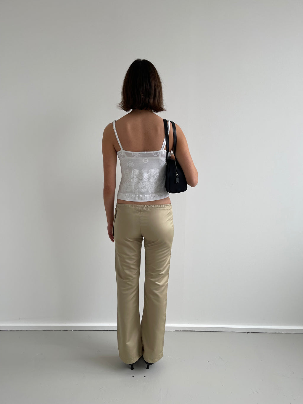 United Colors of Benetton white mesh patterned cami top