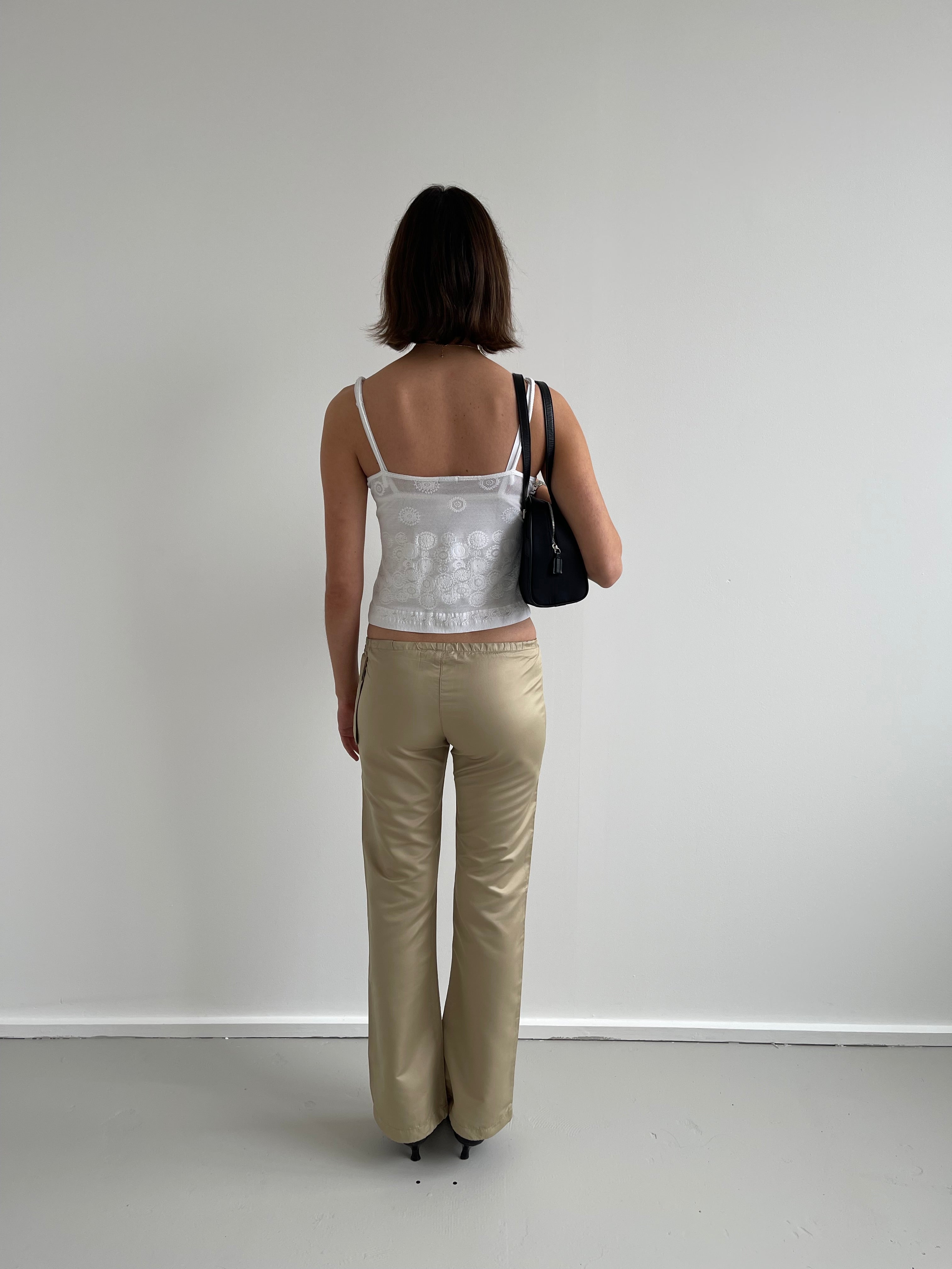 United Colors of Benetton white mesh patterned cami top