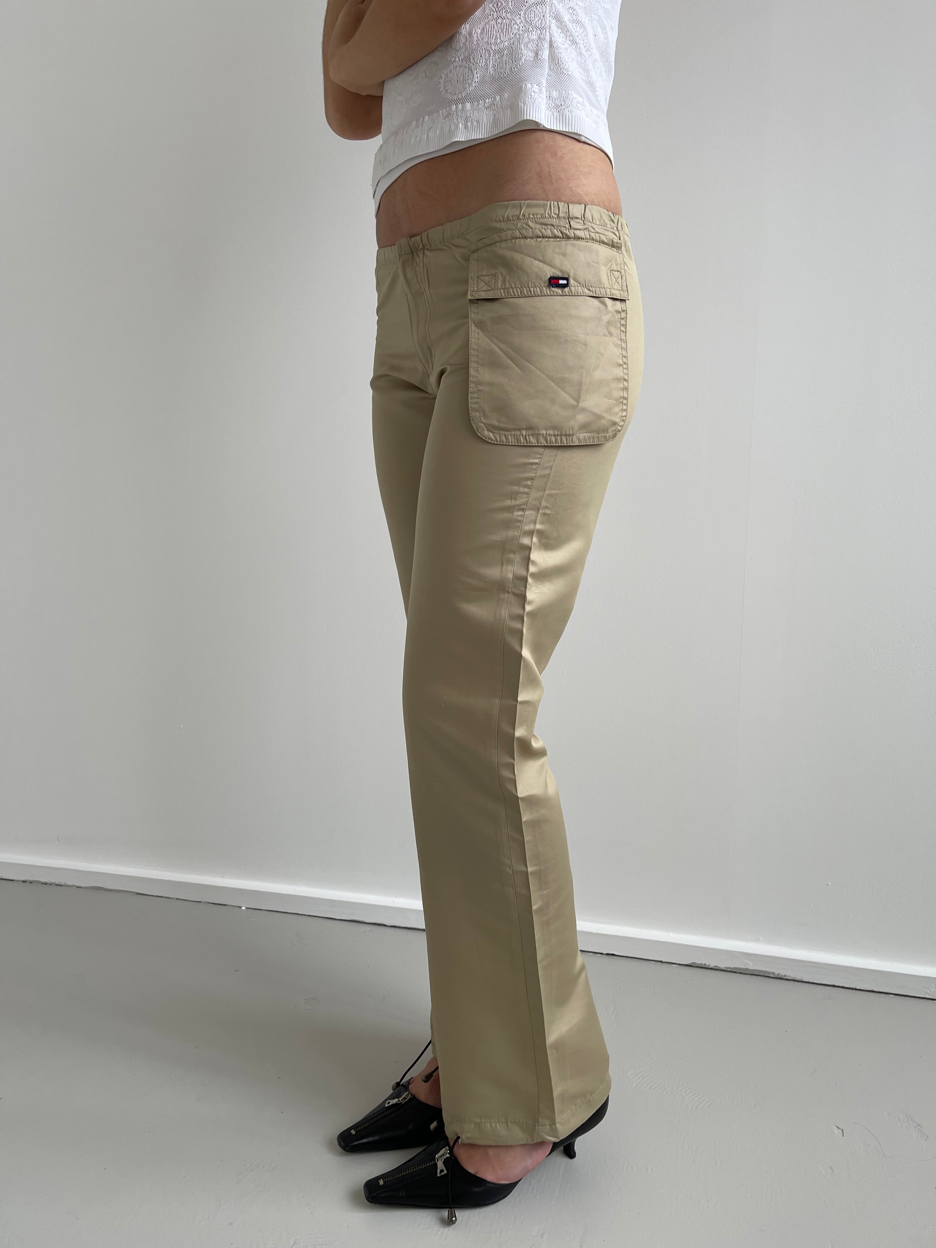 Tommy Hilfiger beige straight leg trousers