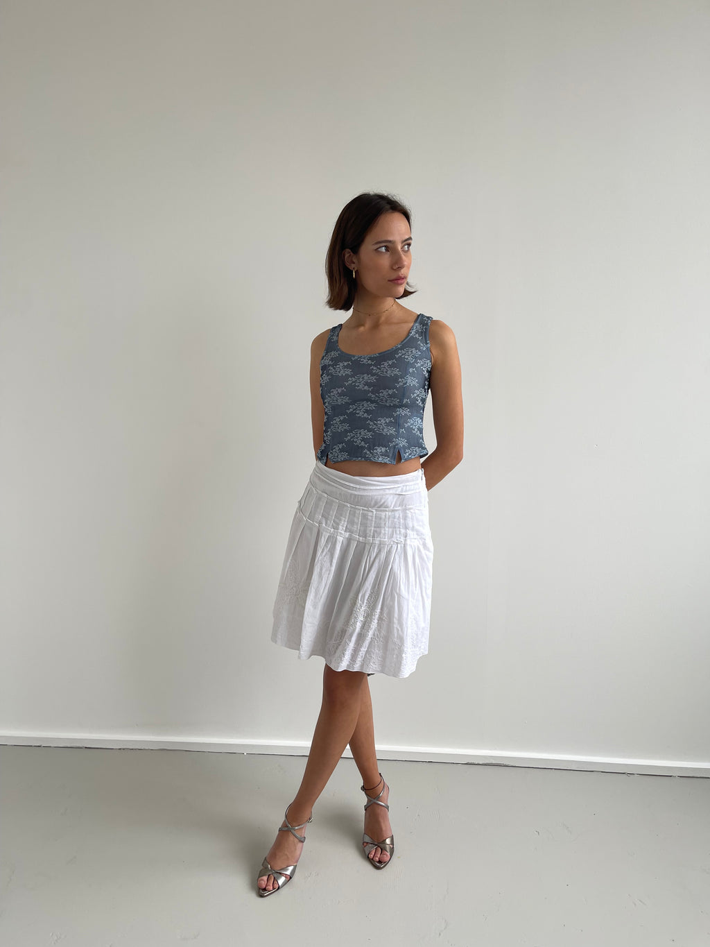 Vintage Pimkie blue floral cami top