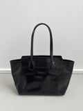 Vintage black leather handbag
