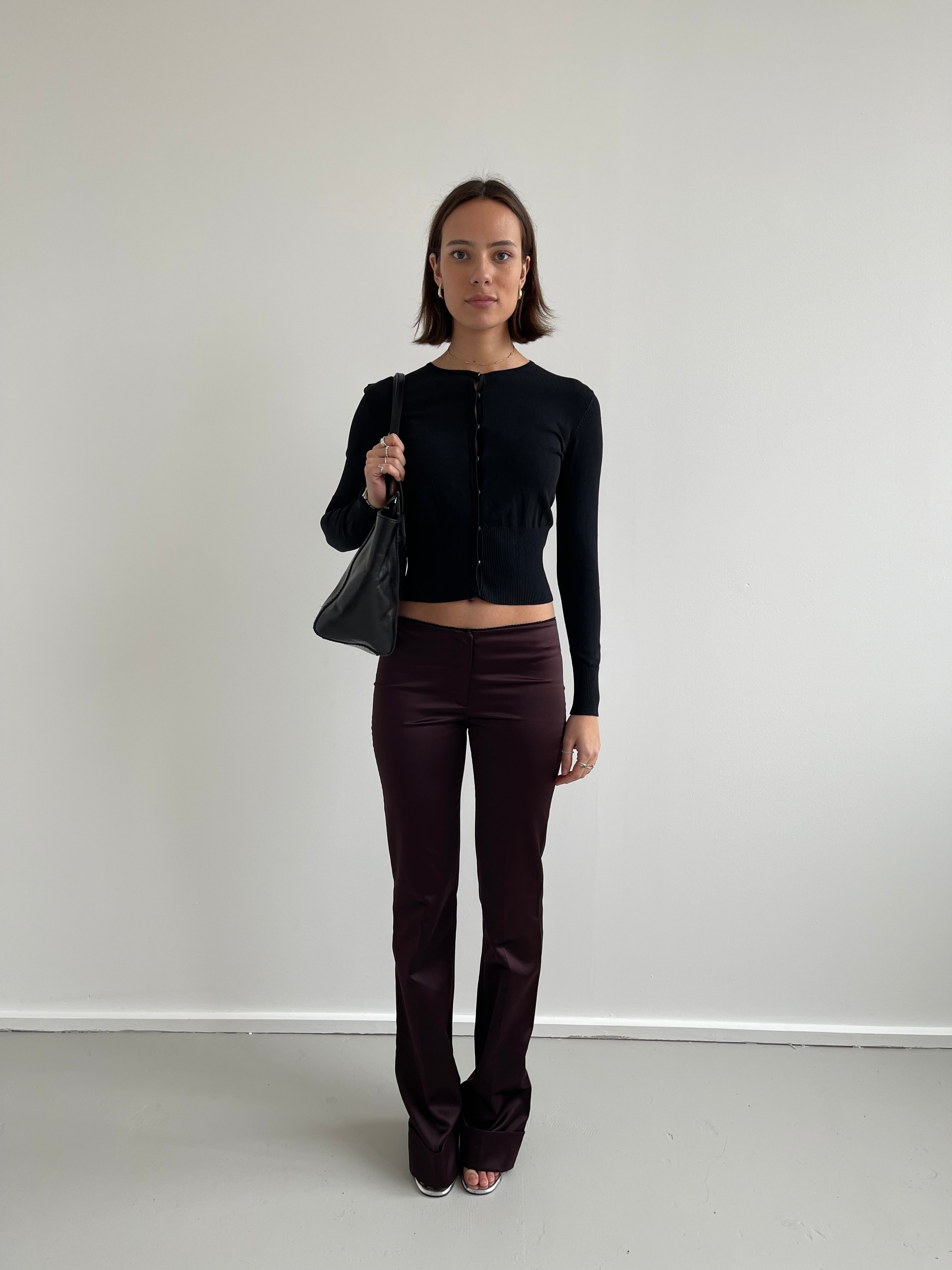 Extyn 00s black rayon cardigan