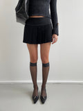 Phard black pleated mini skirt