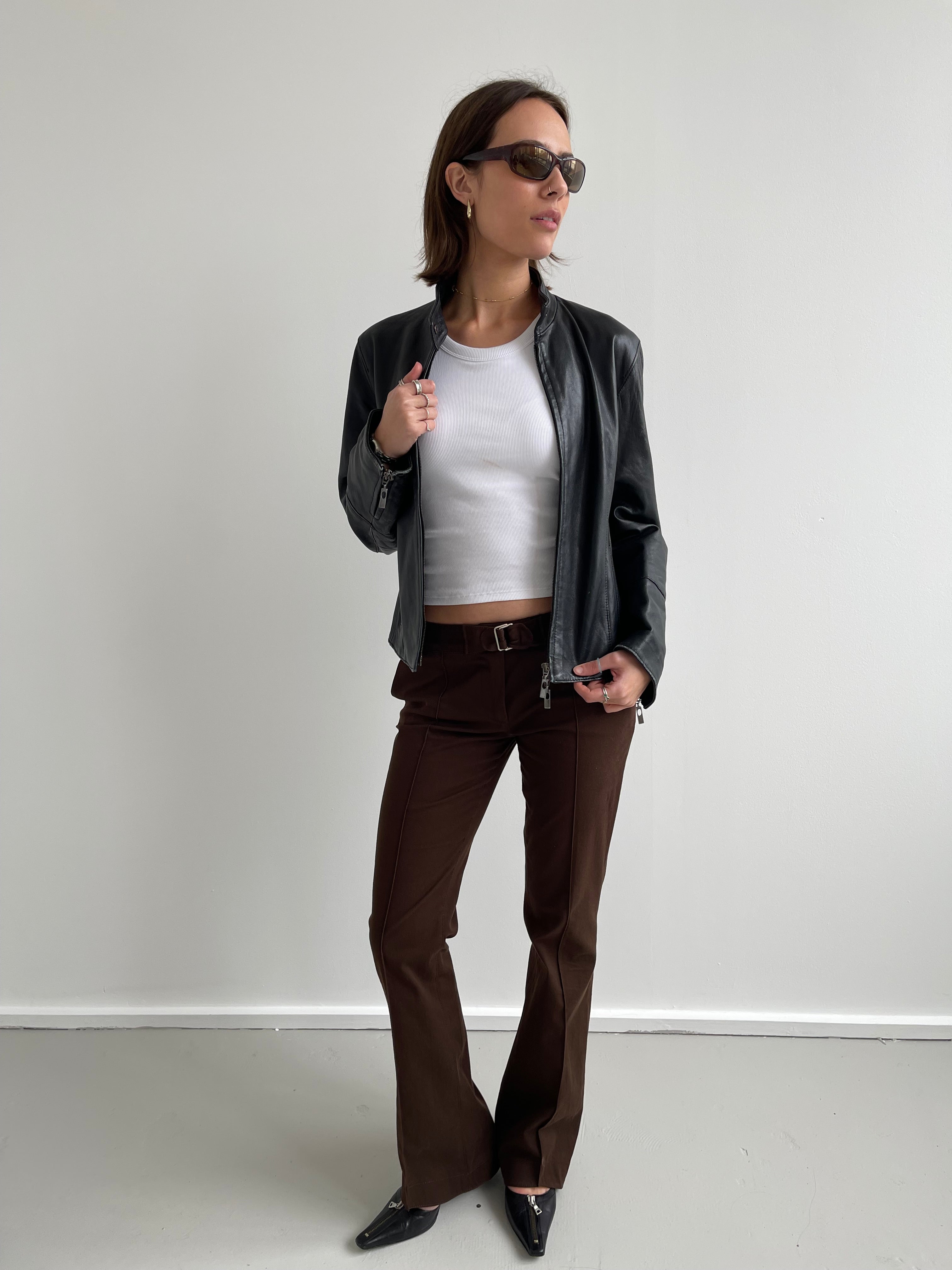 Vintage black leather jacket