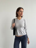Dondup light grey pleated jumper