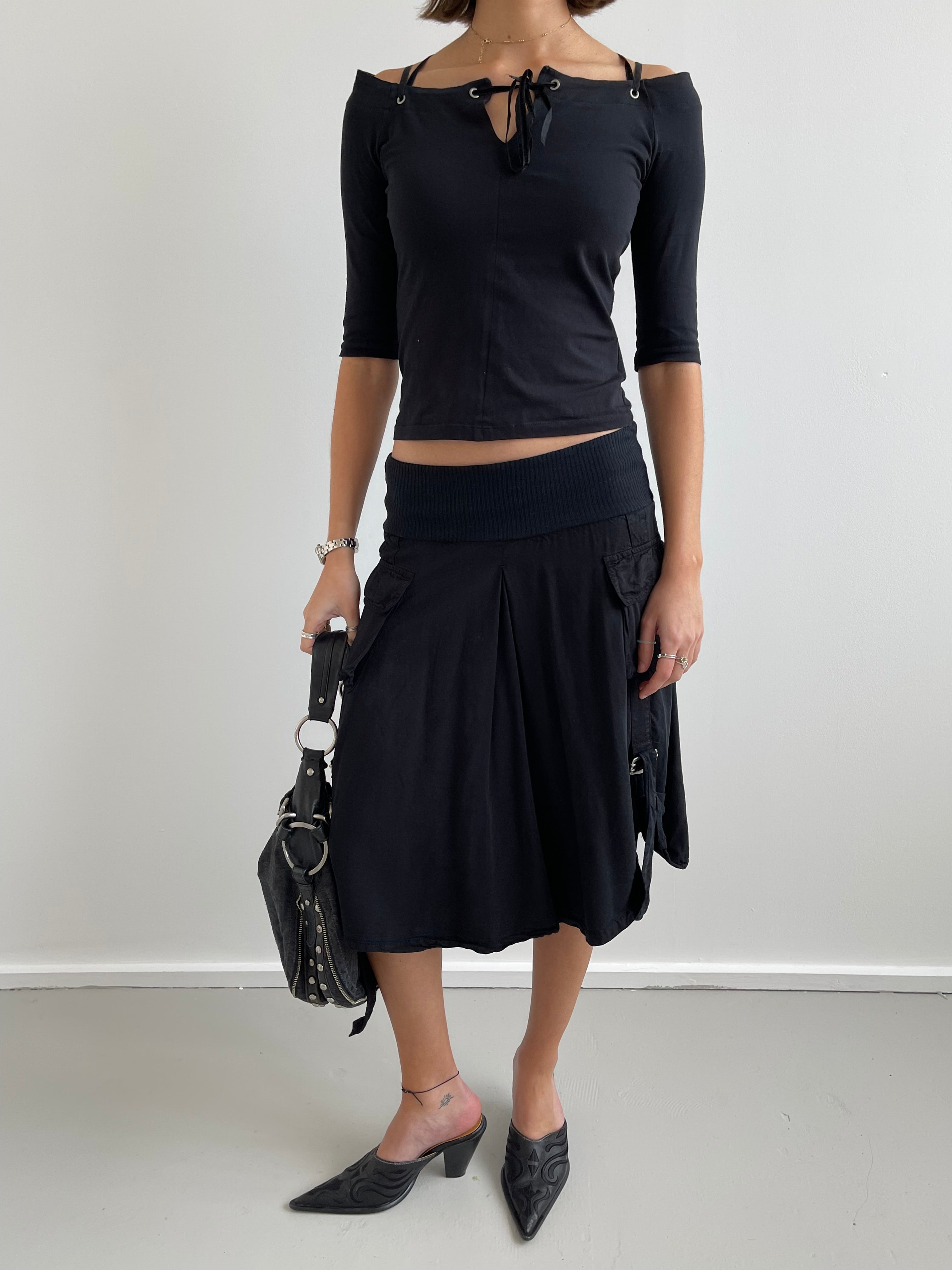 Calvin Klein Jeans black off the shoulder top