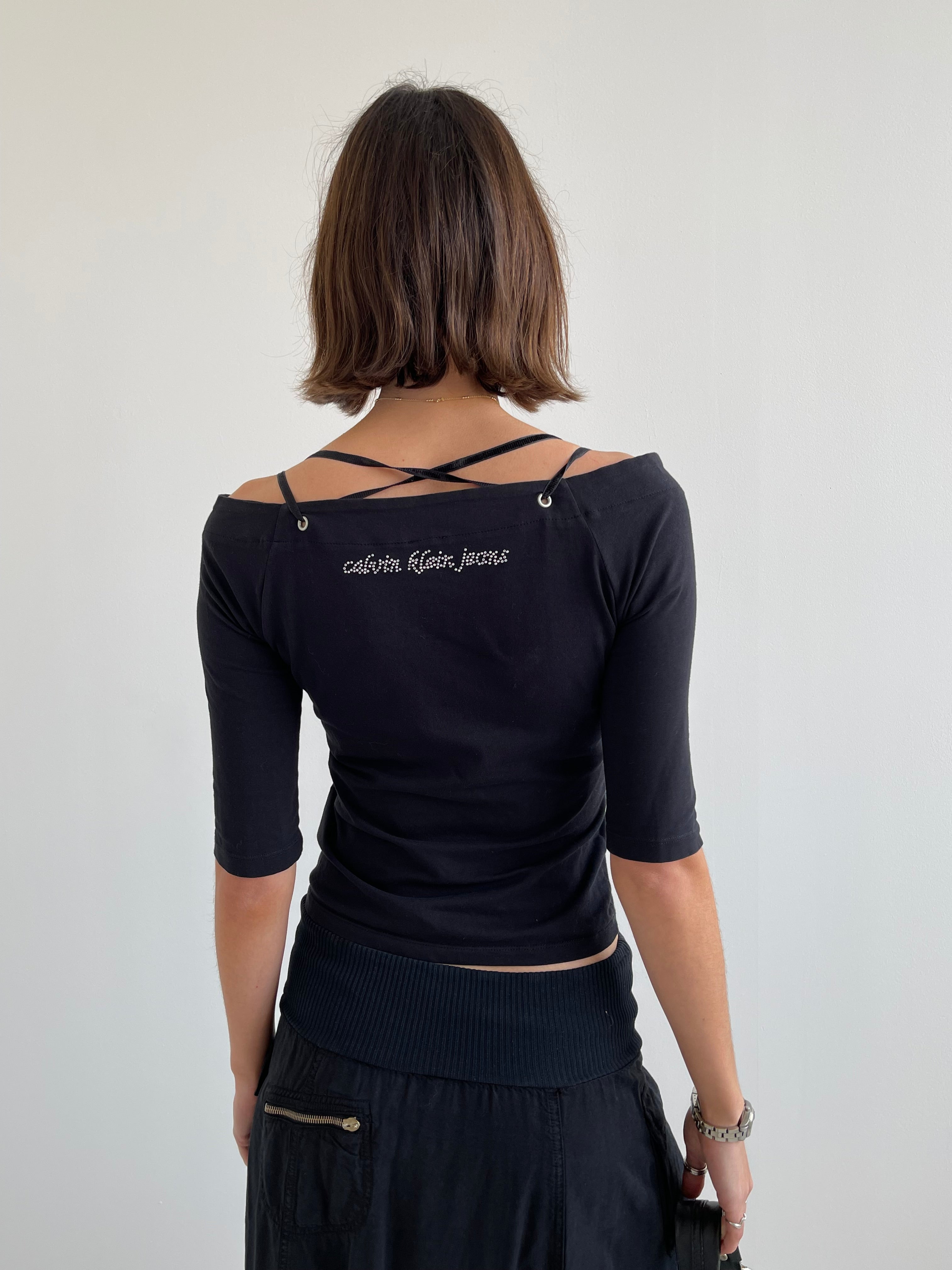 Calvin Klein Jeans black off the shoulder top