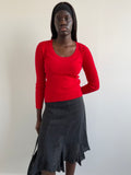 United Colors of Benetton red round neck ribbed jumper