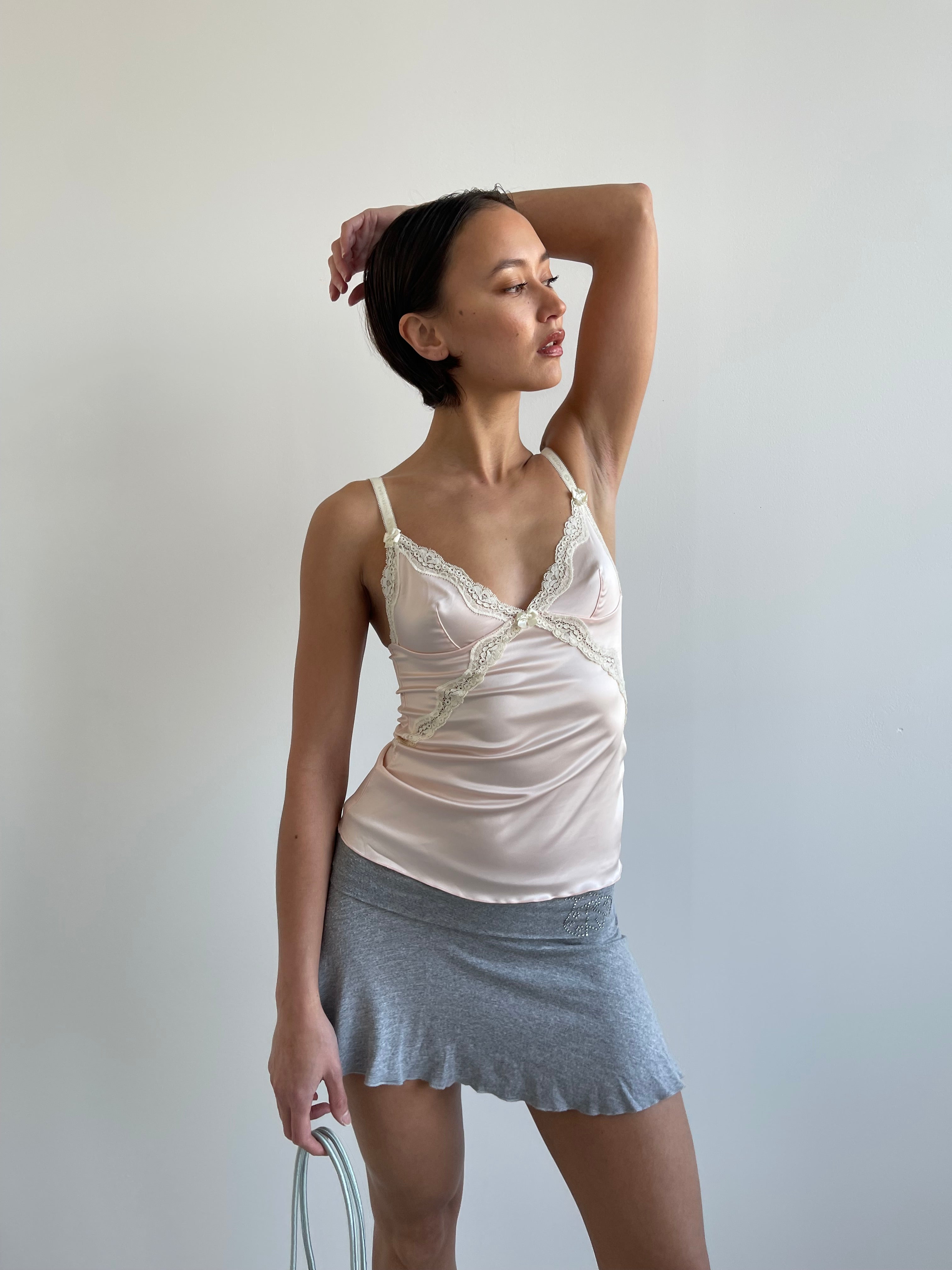 Marl grey mini skirt with diamanté