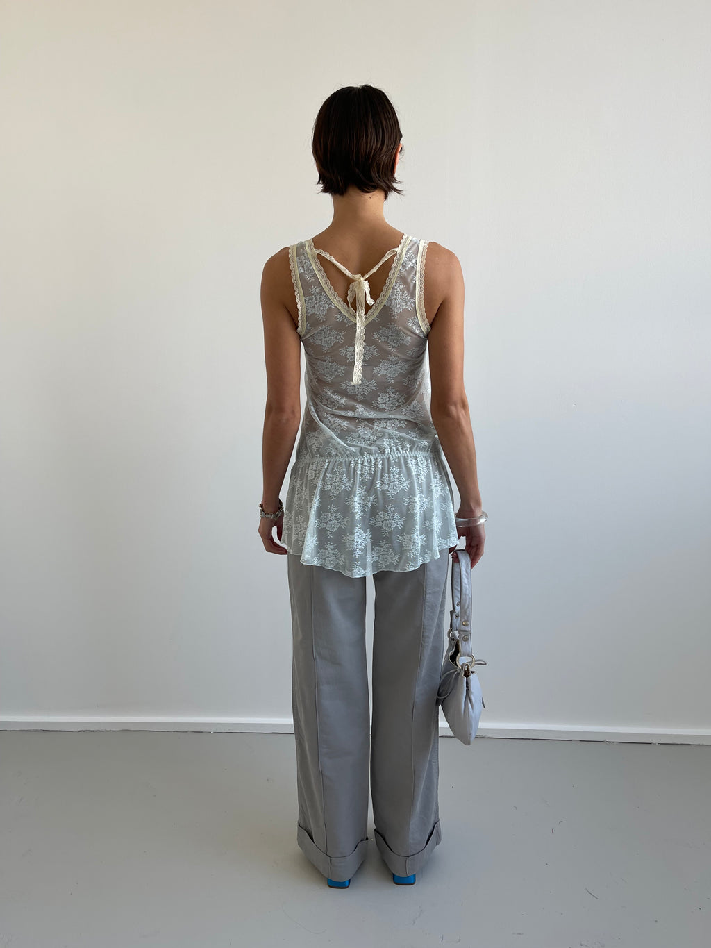 Intimissimi 00s baby blue lace babydoll cami