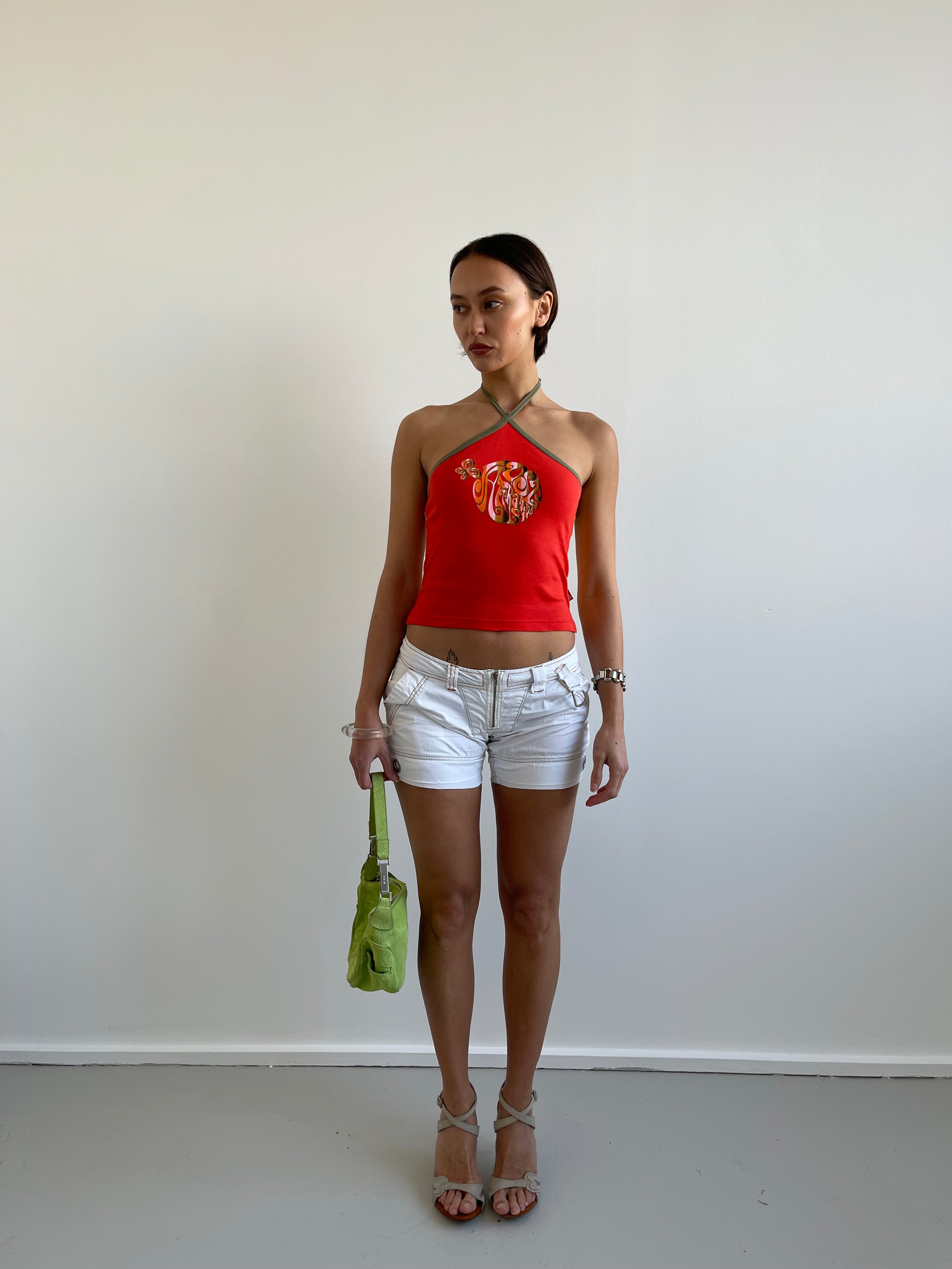 Miss Sixty white short cargo shorts