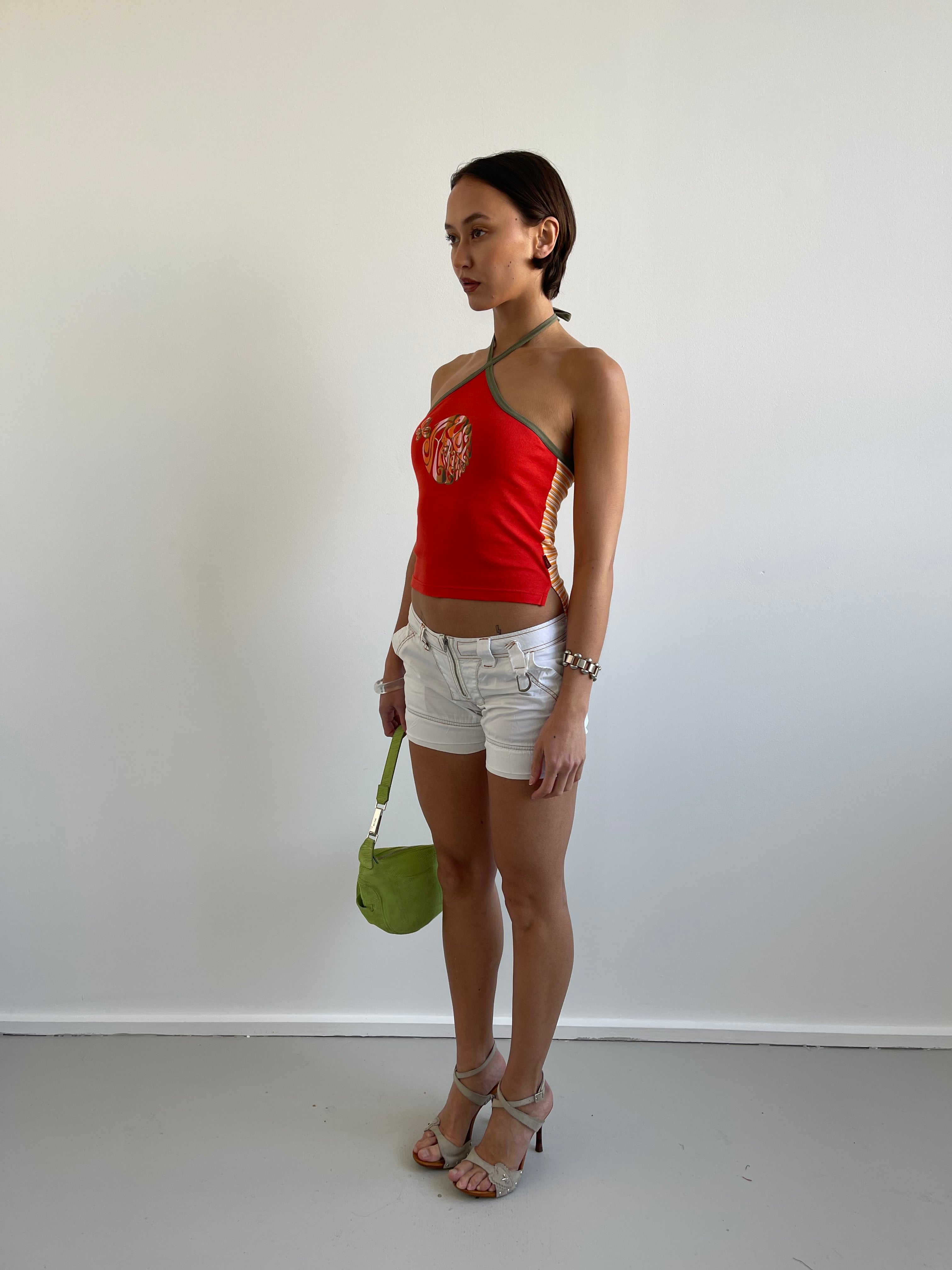 Miss Sixty white short cargo shorts