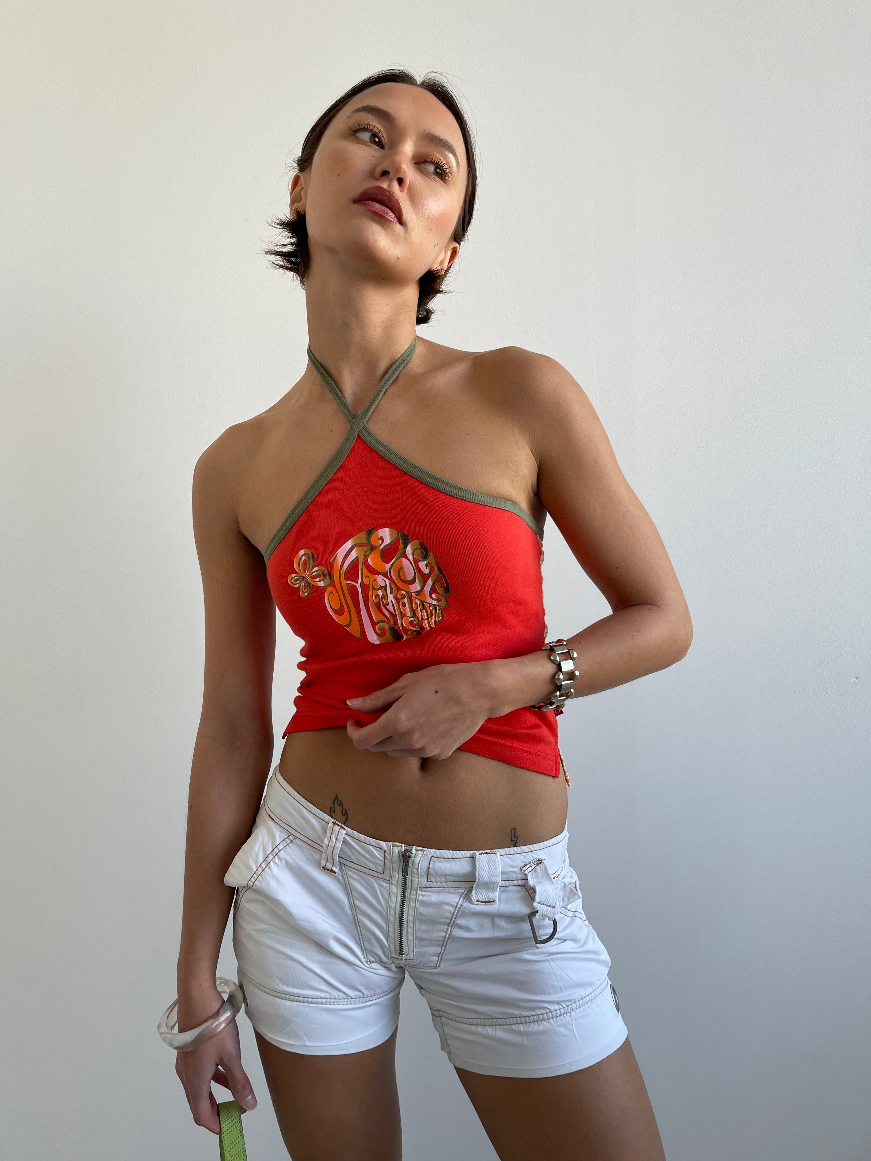 Miss Sixty white short cargo shorts