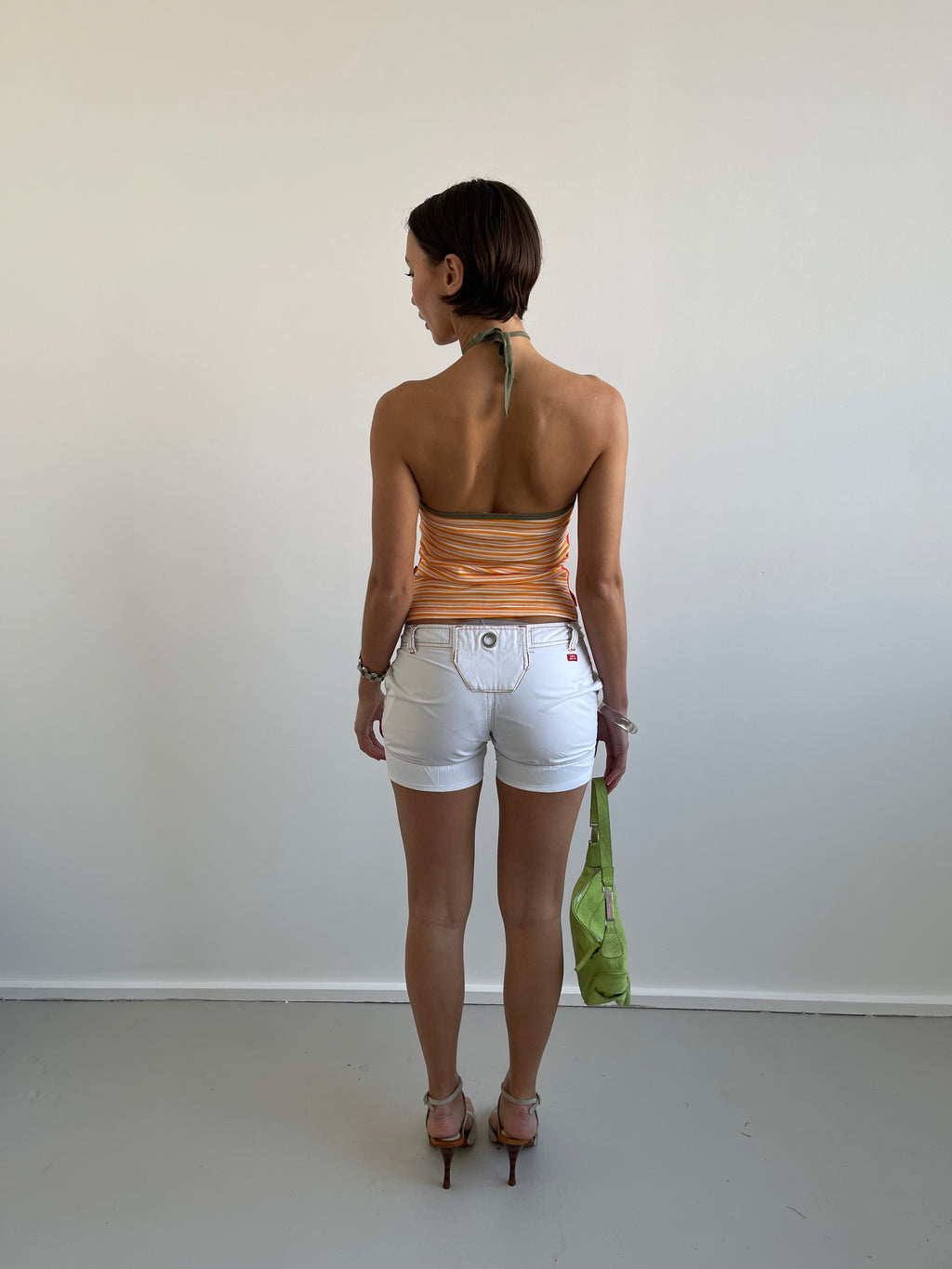 Miss Sixty white short cargo shorts