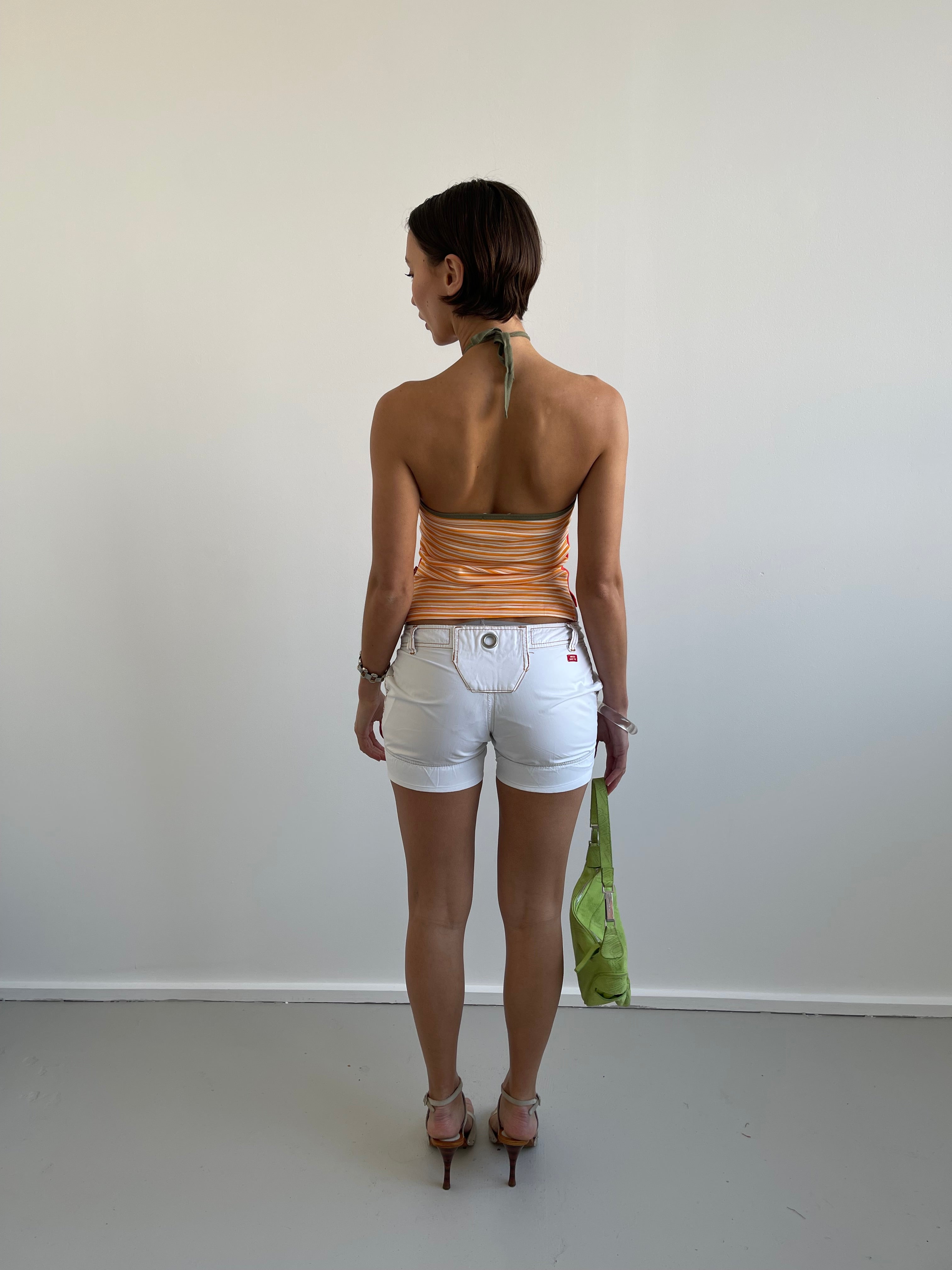 Miss Sixty white short cargo shorts