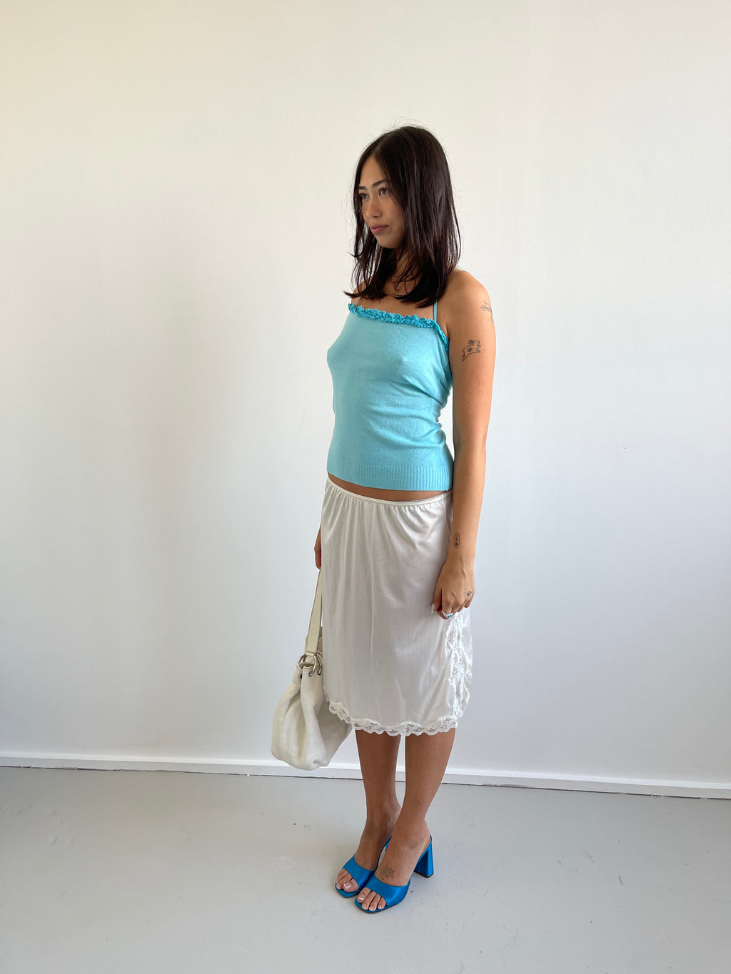 Motivi blue fine knit cami top