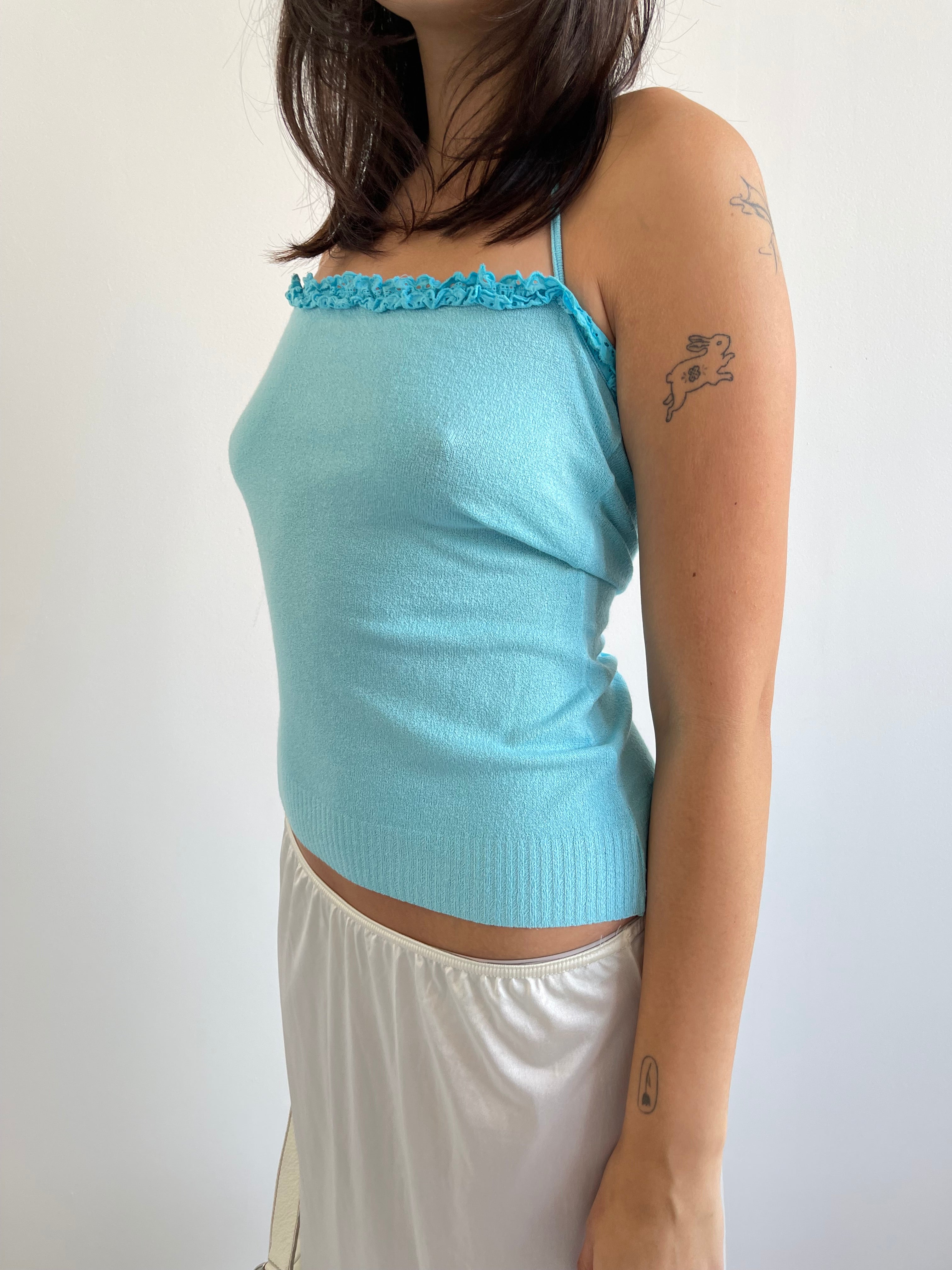 Motivi blue fine knit cami top