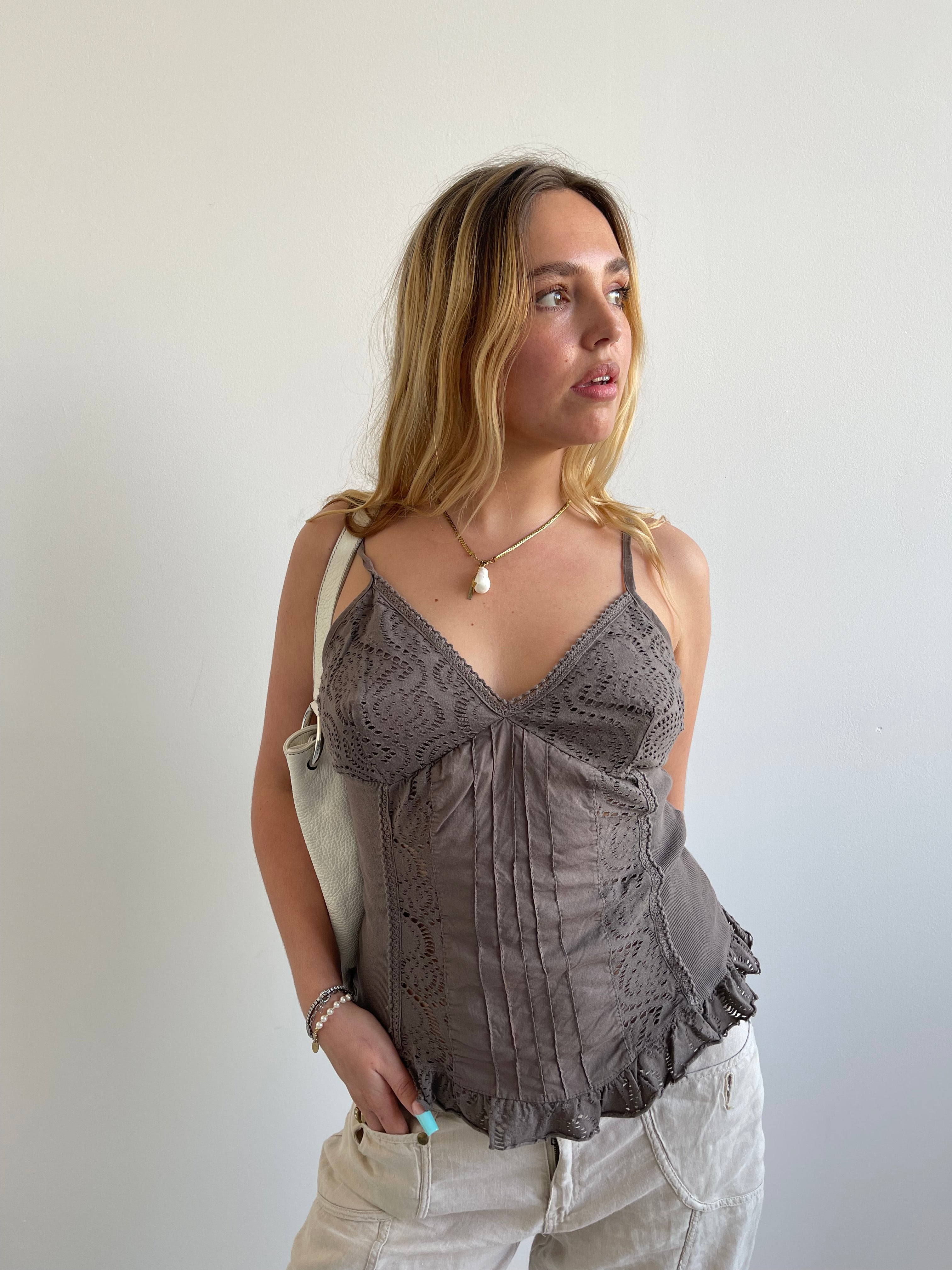 Vintage brown cami top