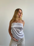 Vintage white satin cami top