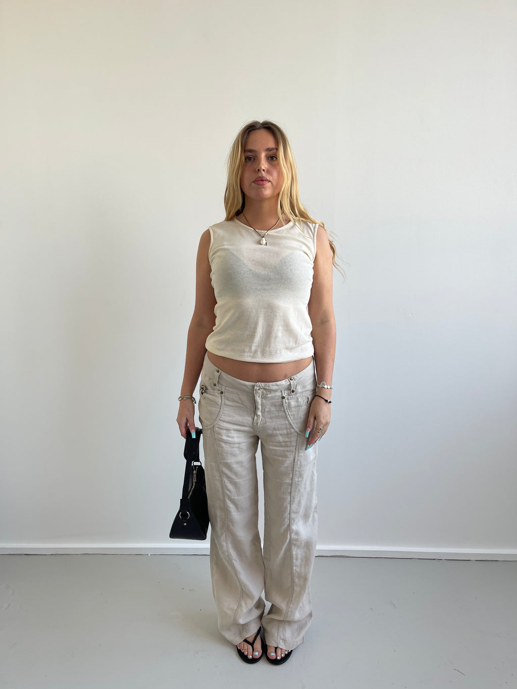 Armani Jeans vintage cream tank top