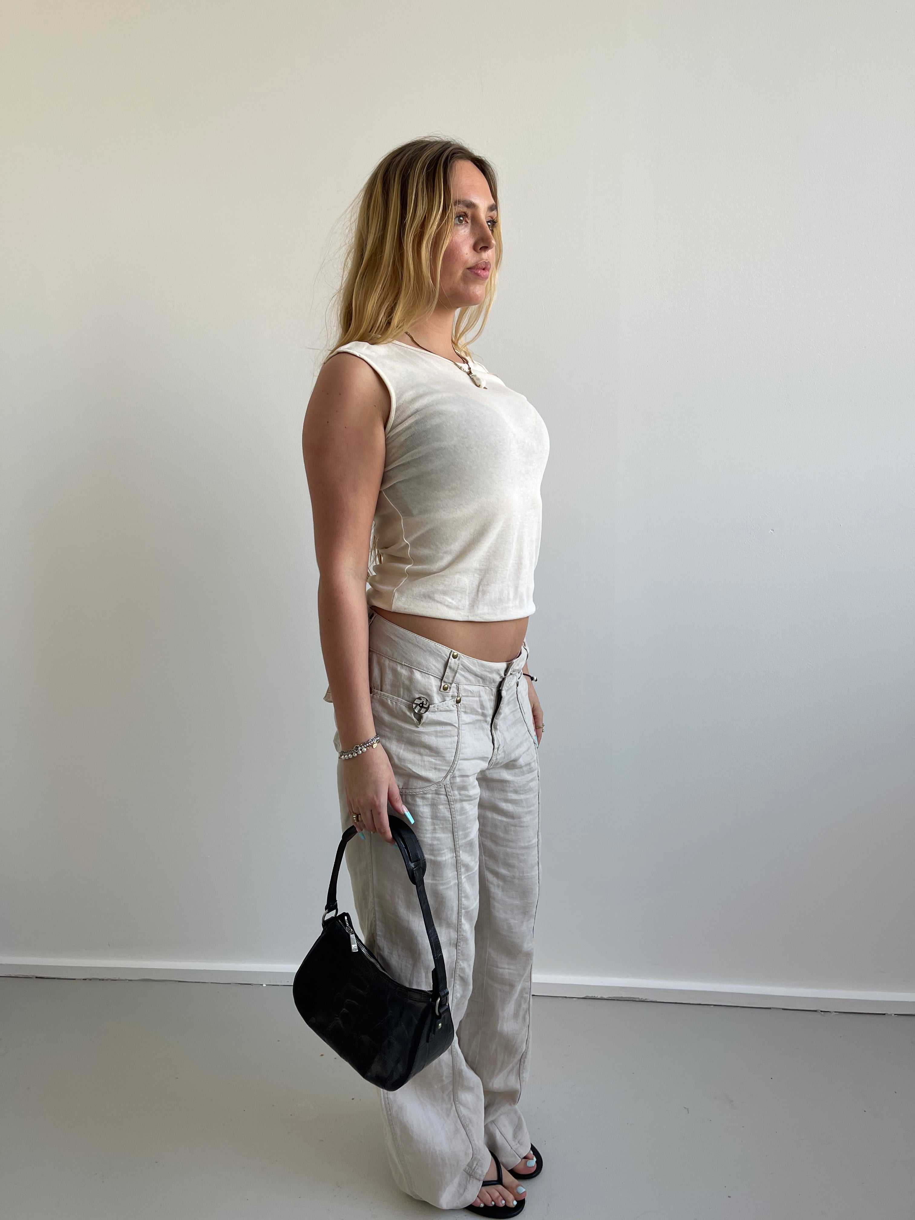 Armani Jeans vintage cream tank top