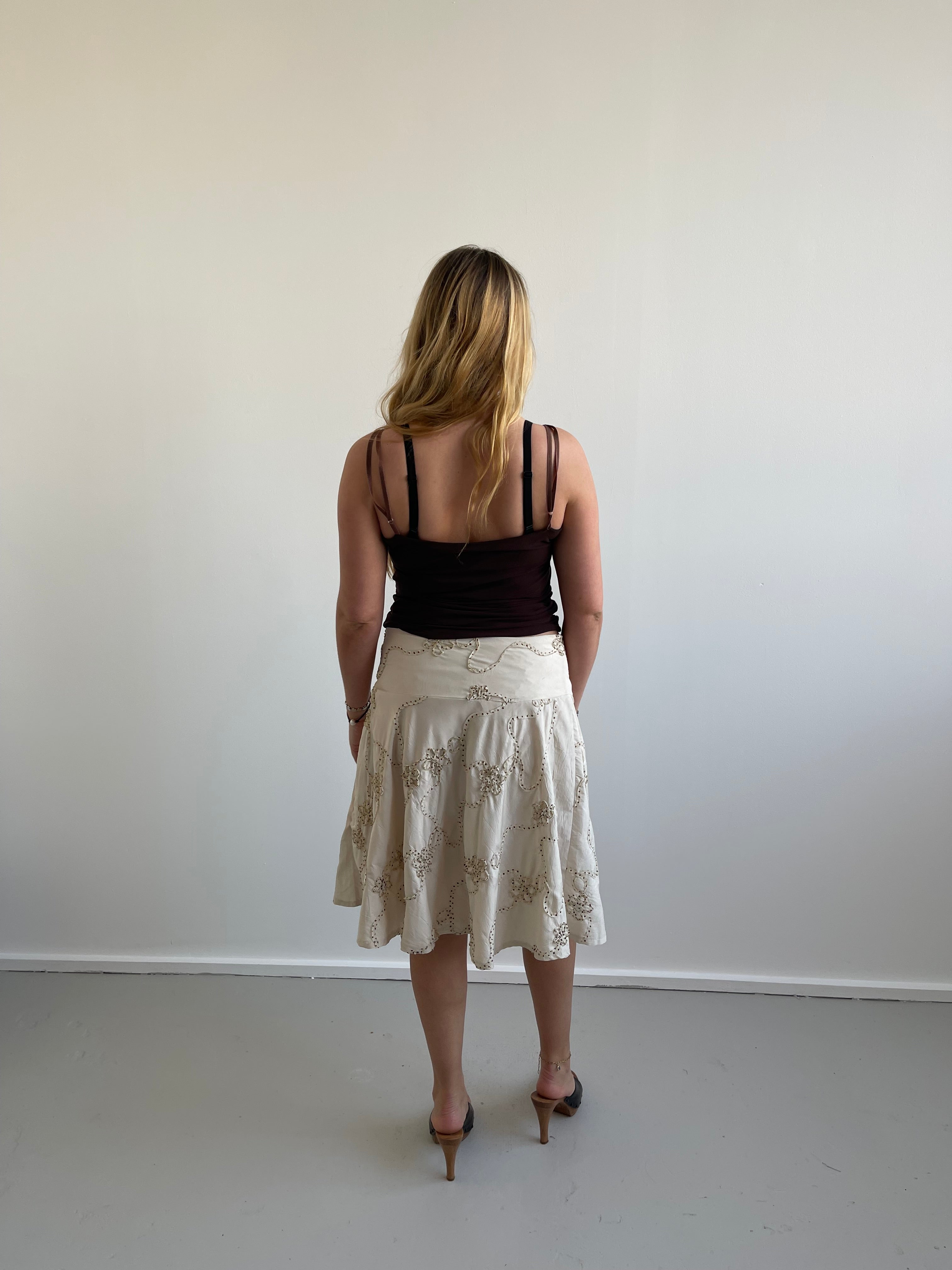 Brown double layered micro mesh cami top