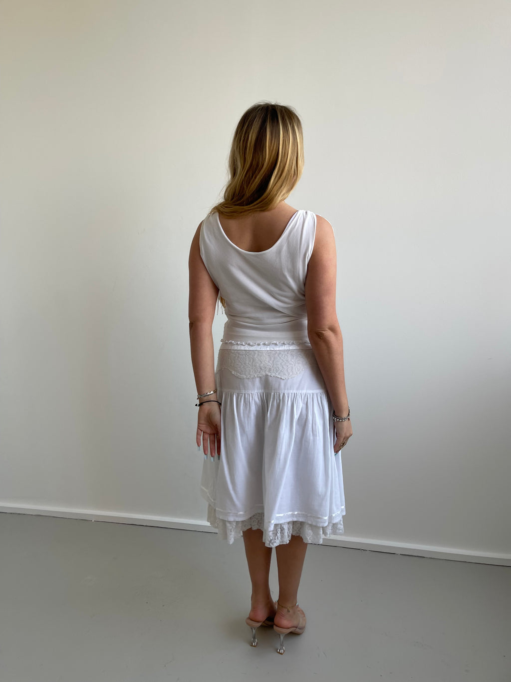 United Colors of Benetton white mesh top