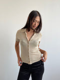 Hennes tan jersey short sleeved shirt