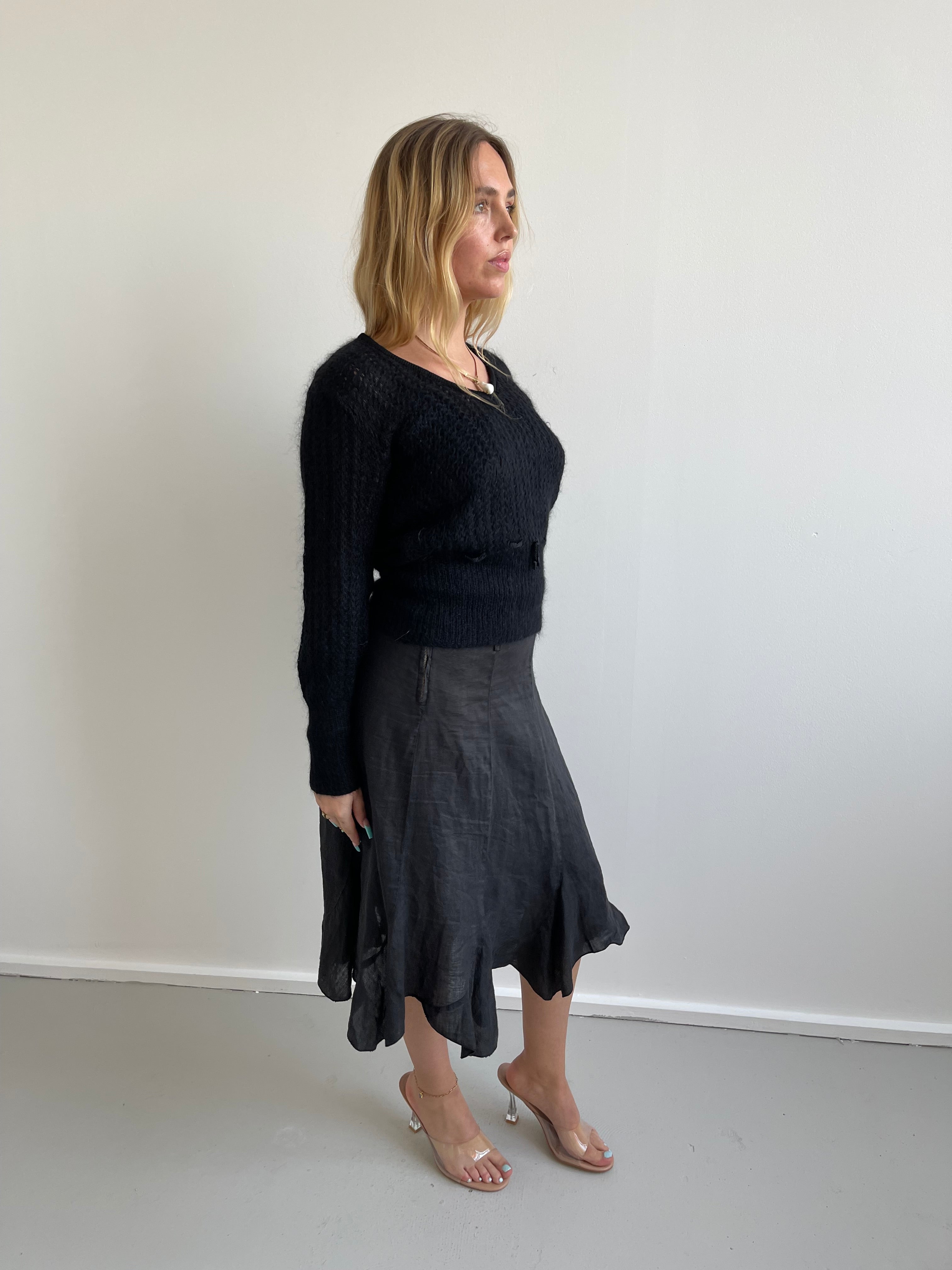 M.G. Vulpinari black loose knit jumper