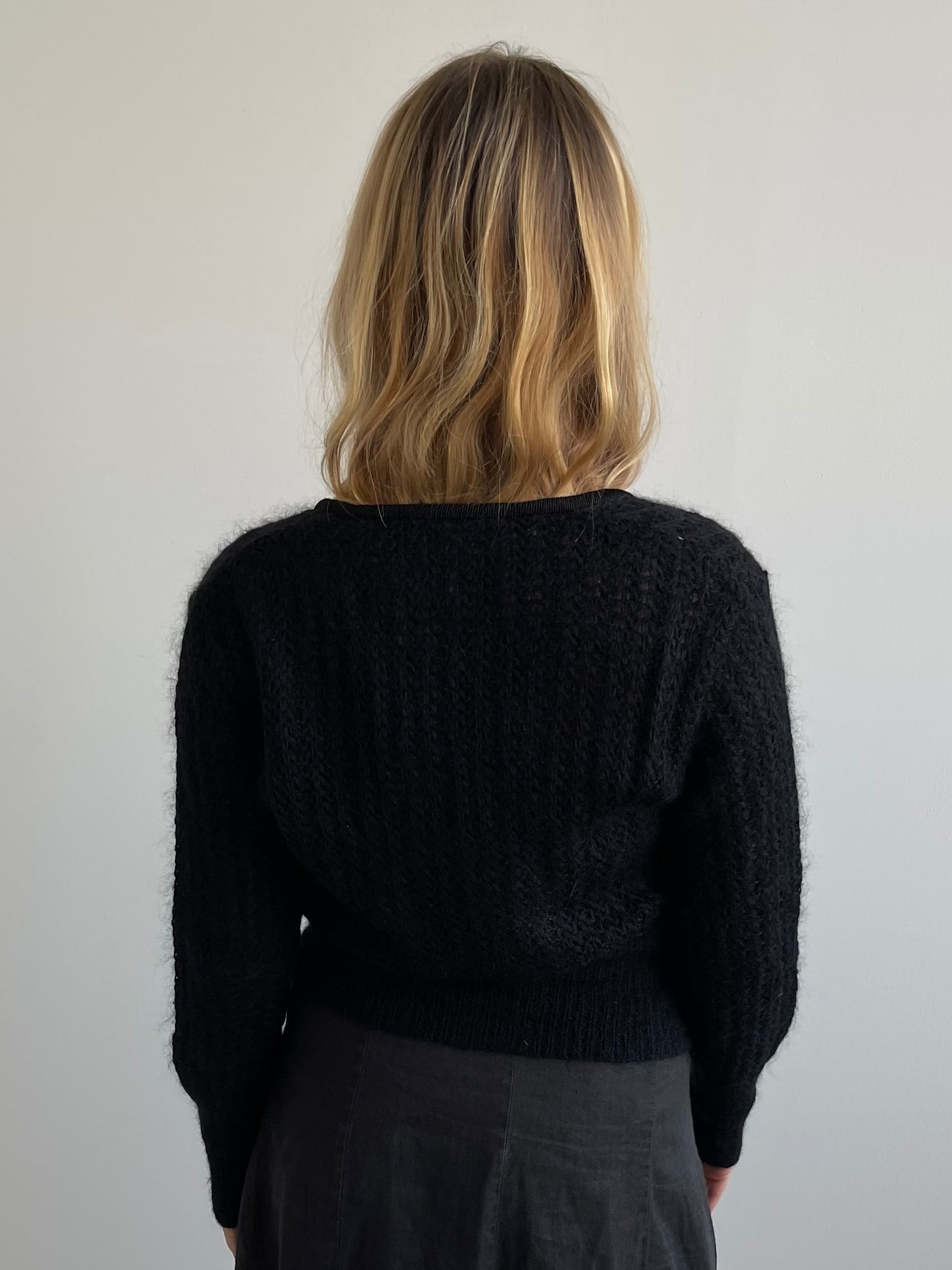 M.G. Vulpinari black loose knit jumper