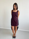 Red iridescent mini dress