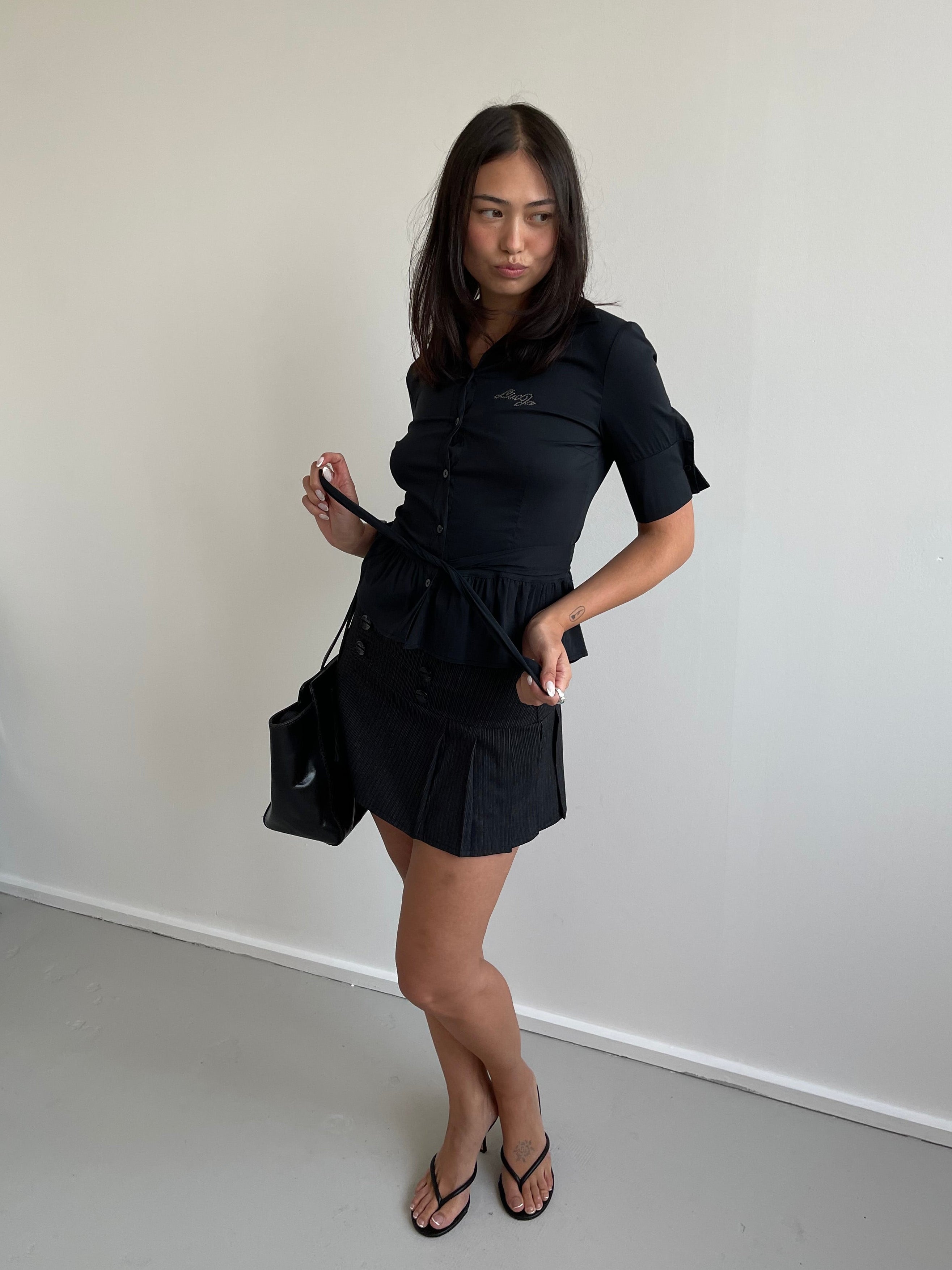Liu Jo black short sleeve shirt