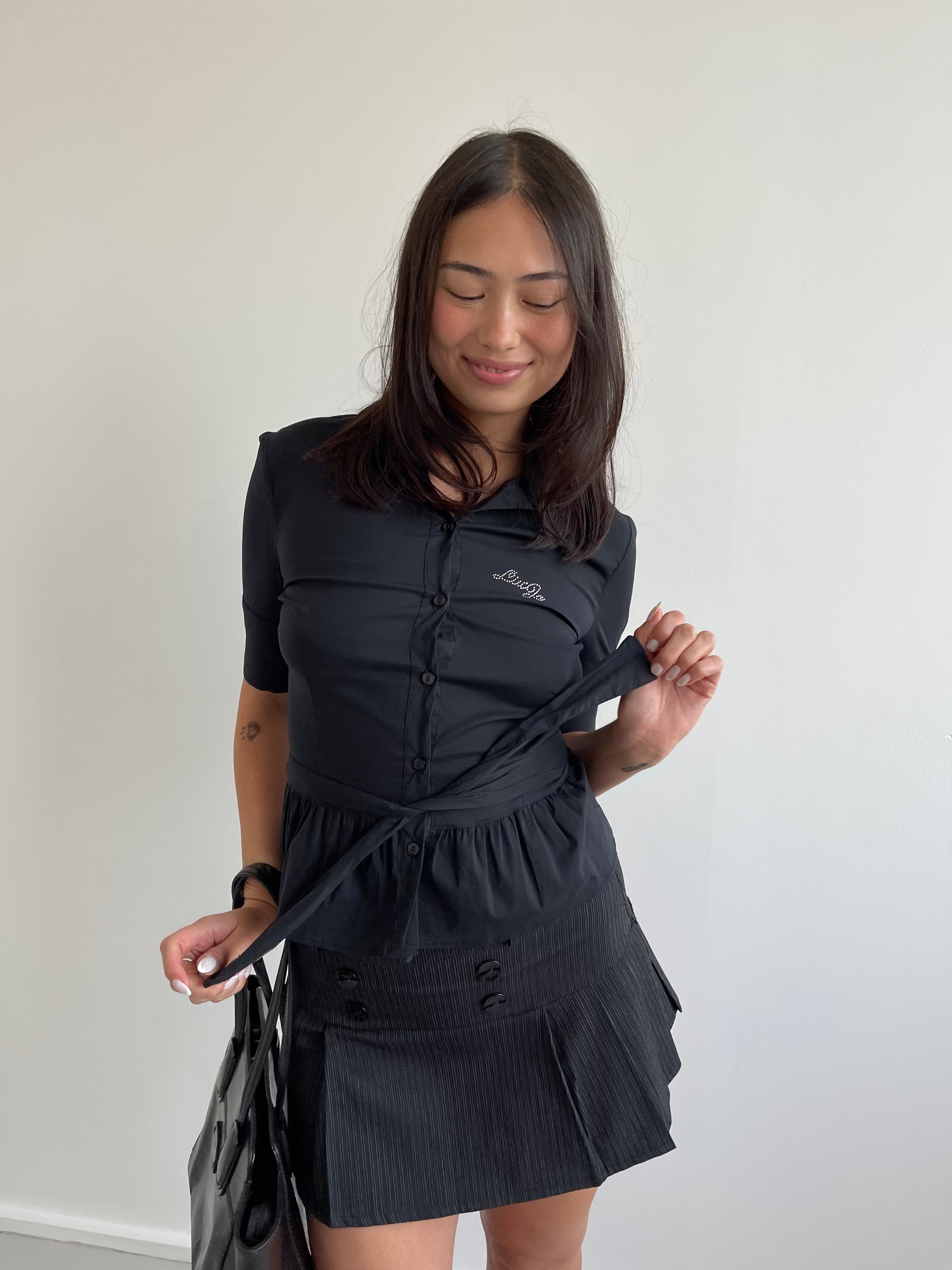 Liu Jo black short sleeve shirt