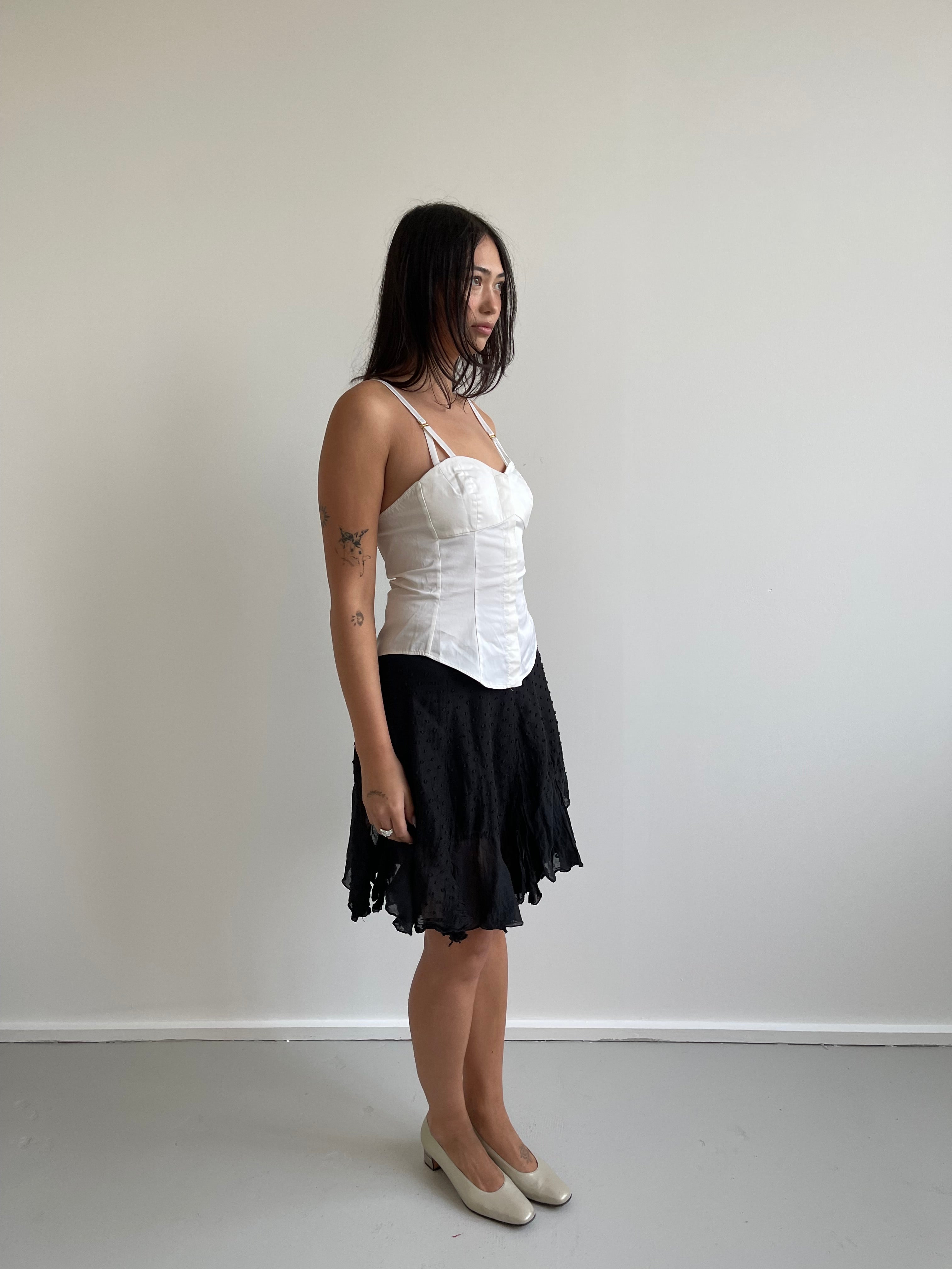 Pinko black wrap around floaty skirt