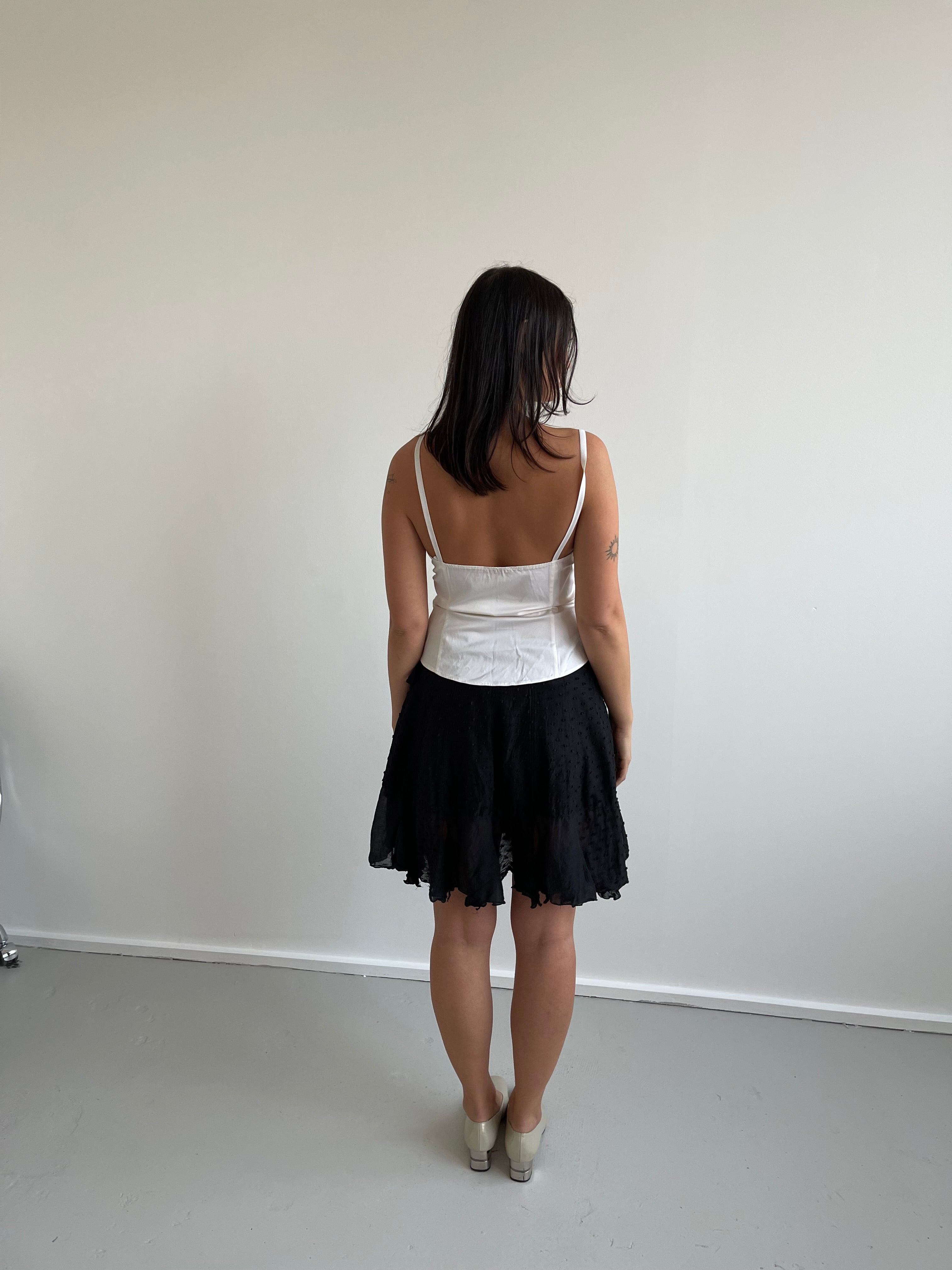 Pinko black wrap around floaty skirt