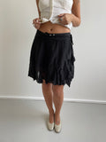 Pinko black wrap around floaty skirt