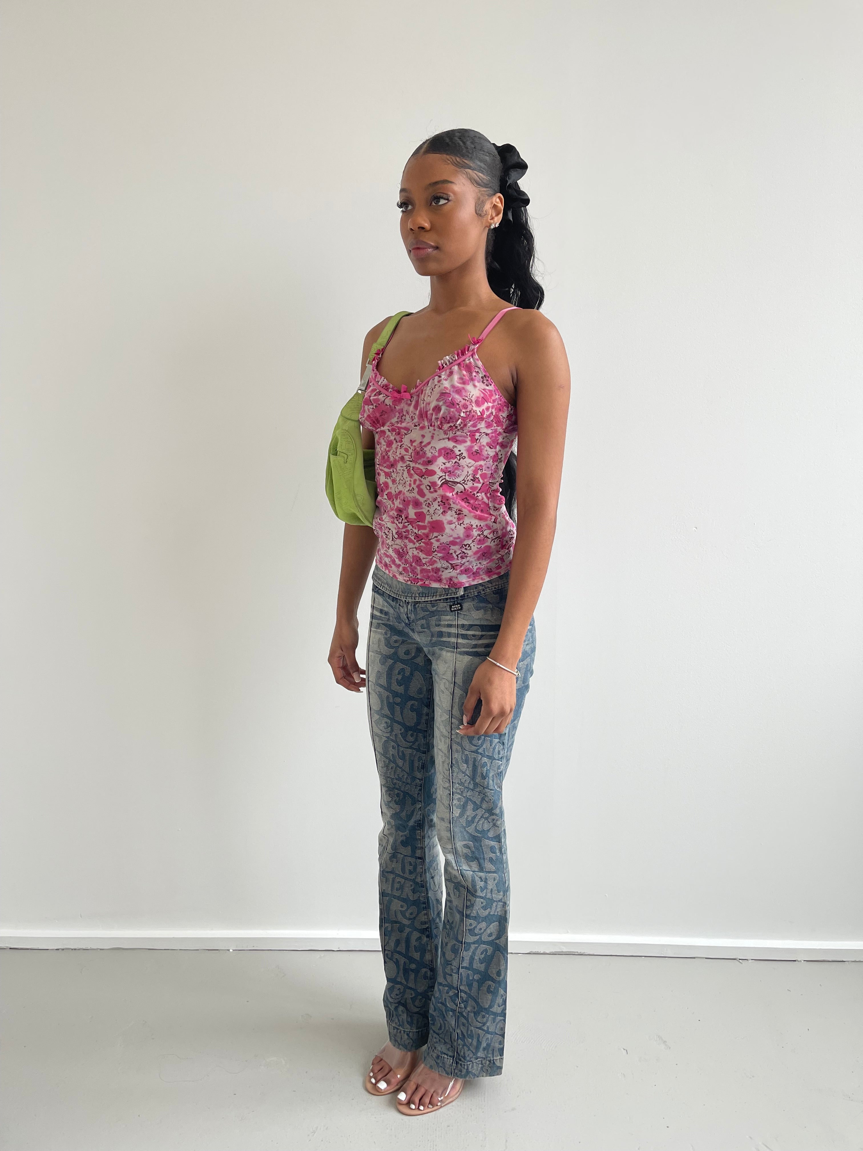 Miss Sixty monogram 70s style flared jeans