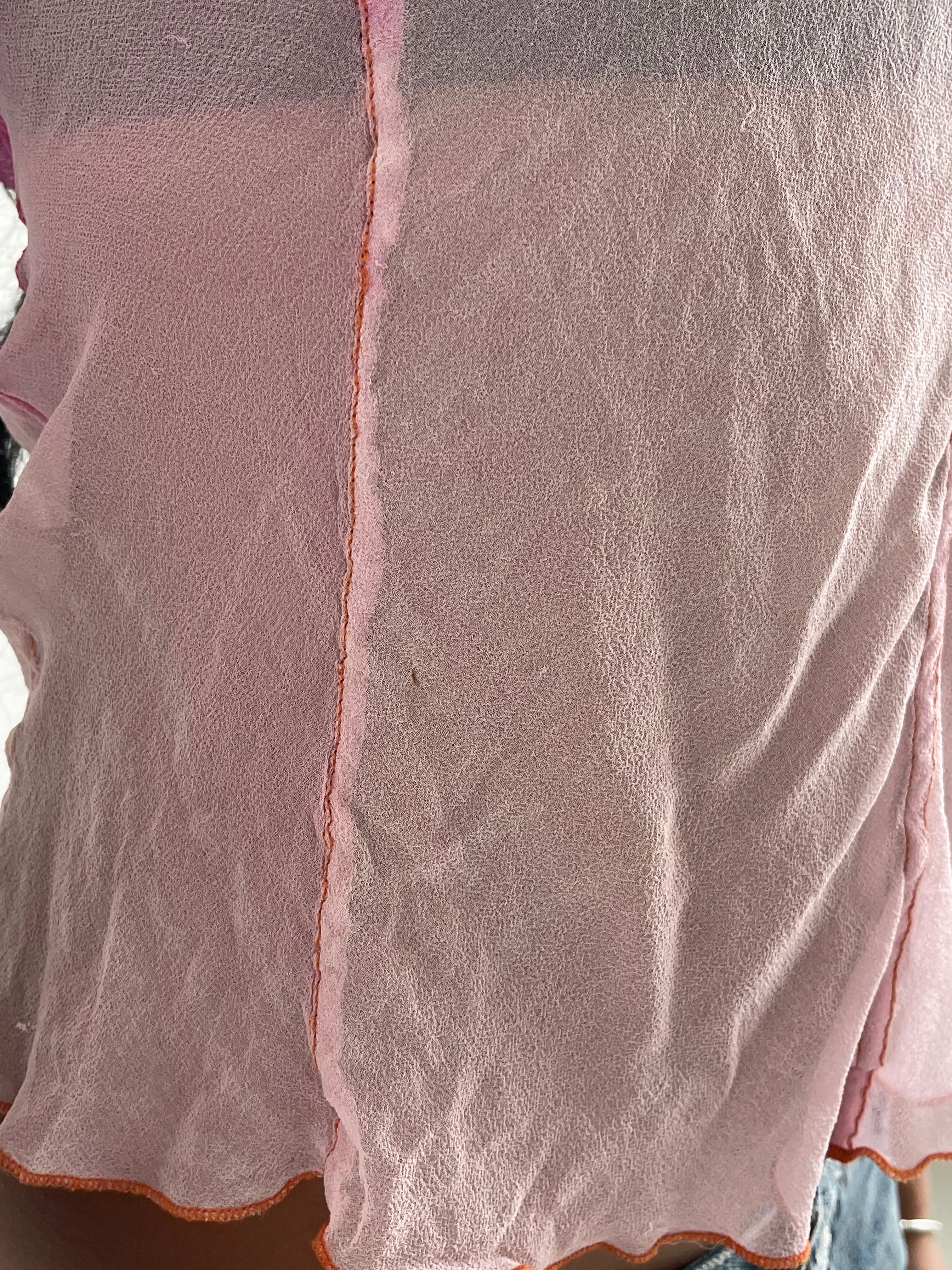 Armani Jeans pink ombre silk cami top