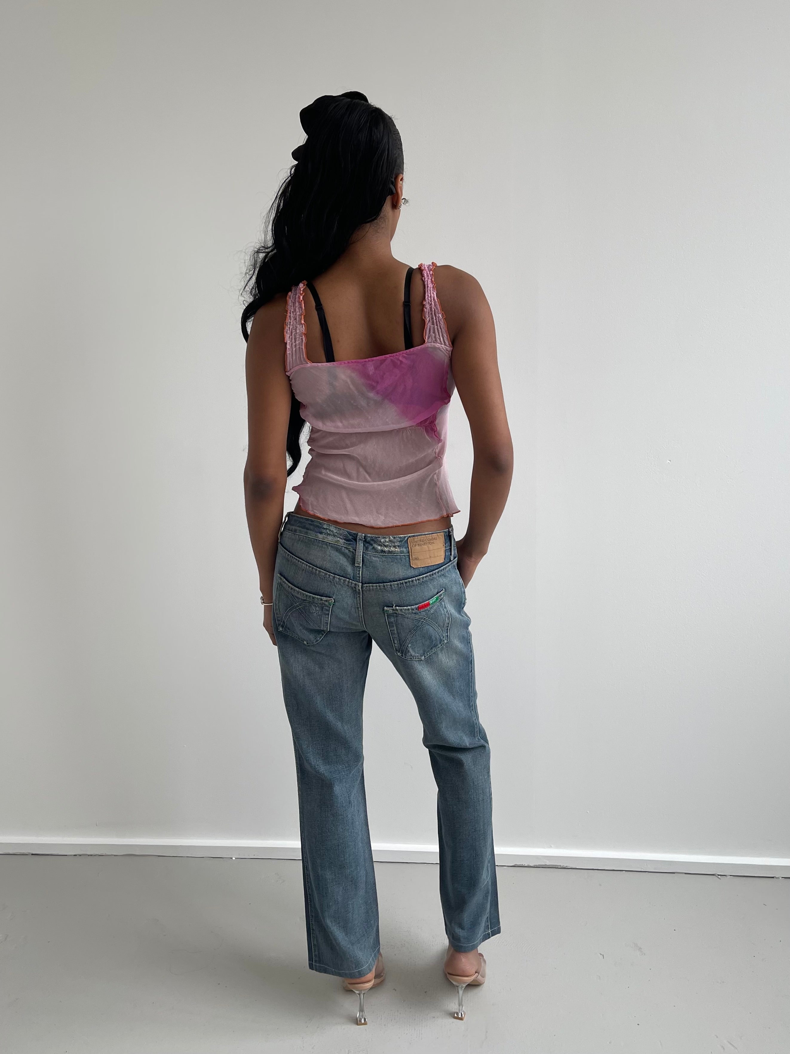 Armani Jeans pink ombre silk cami top