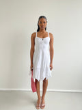 White floaty summer dress