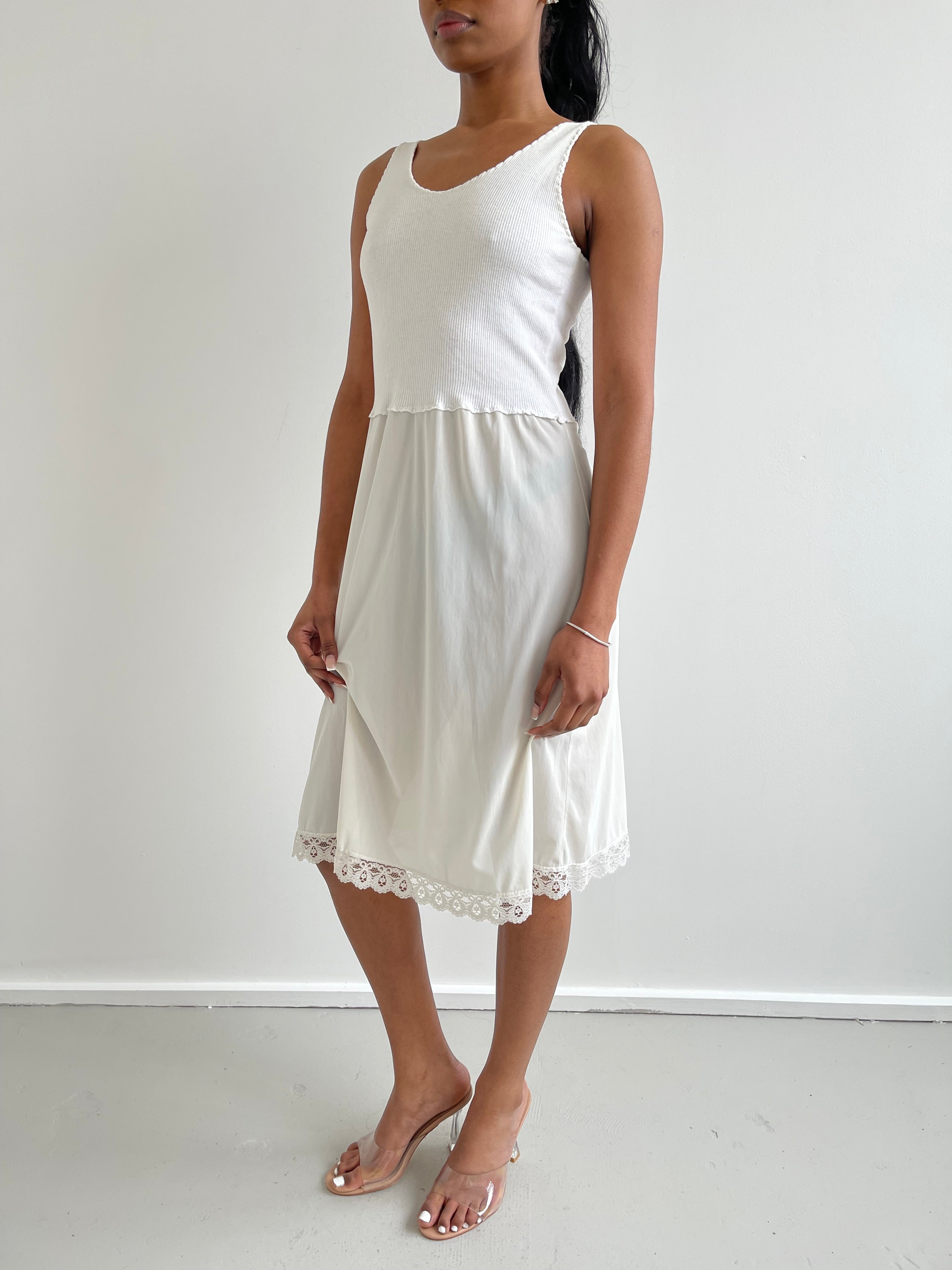 Vintage cream midi dress
