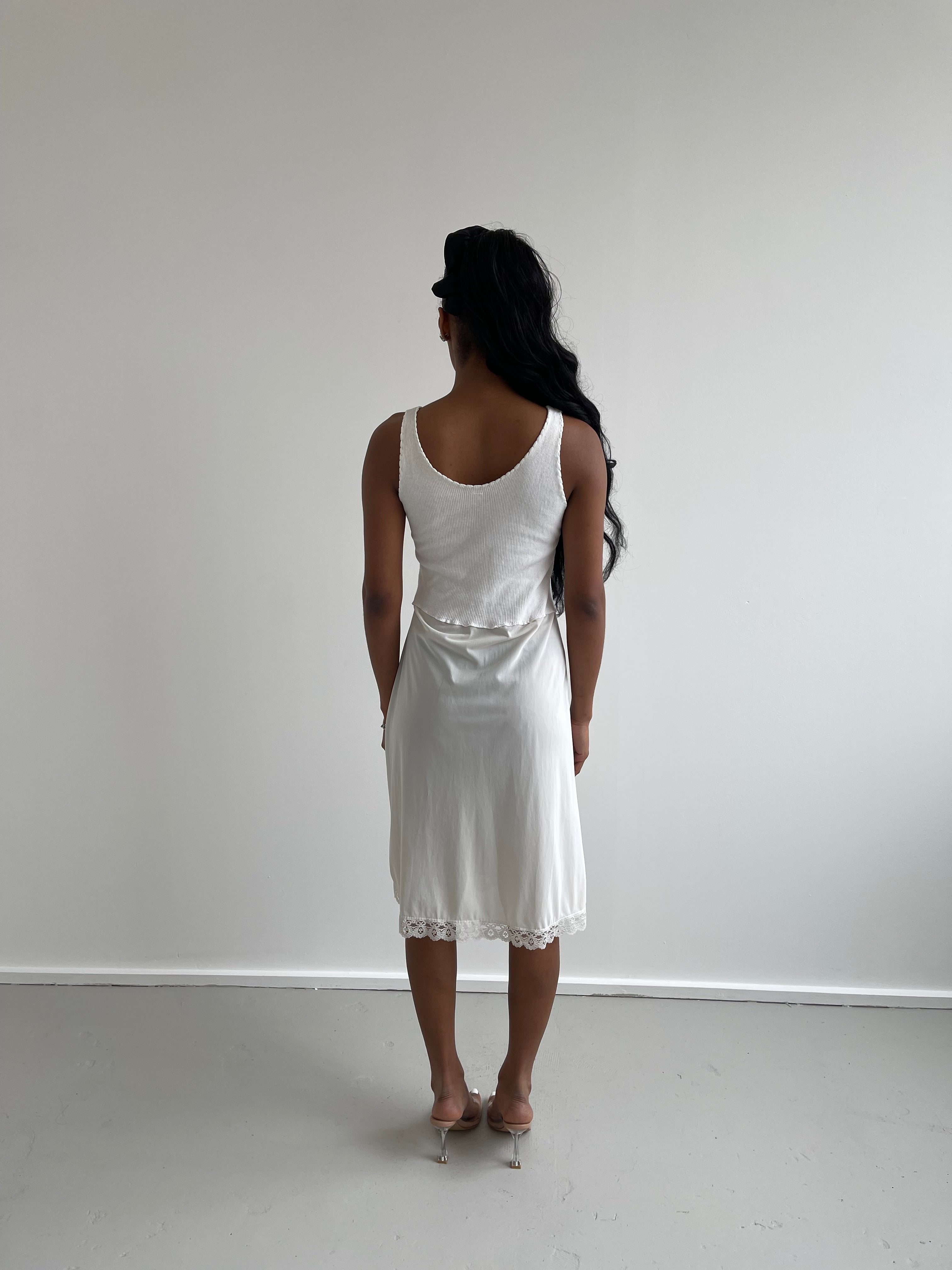 Vintage cream midi dress