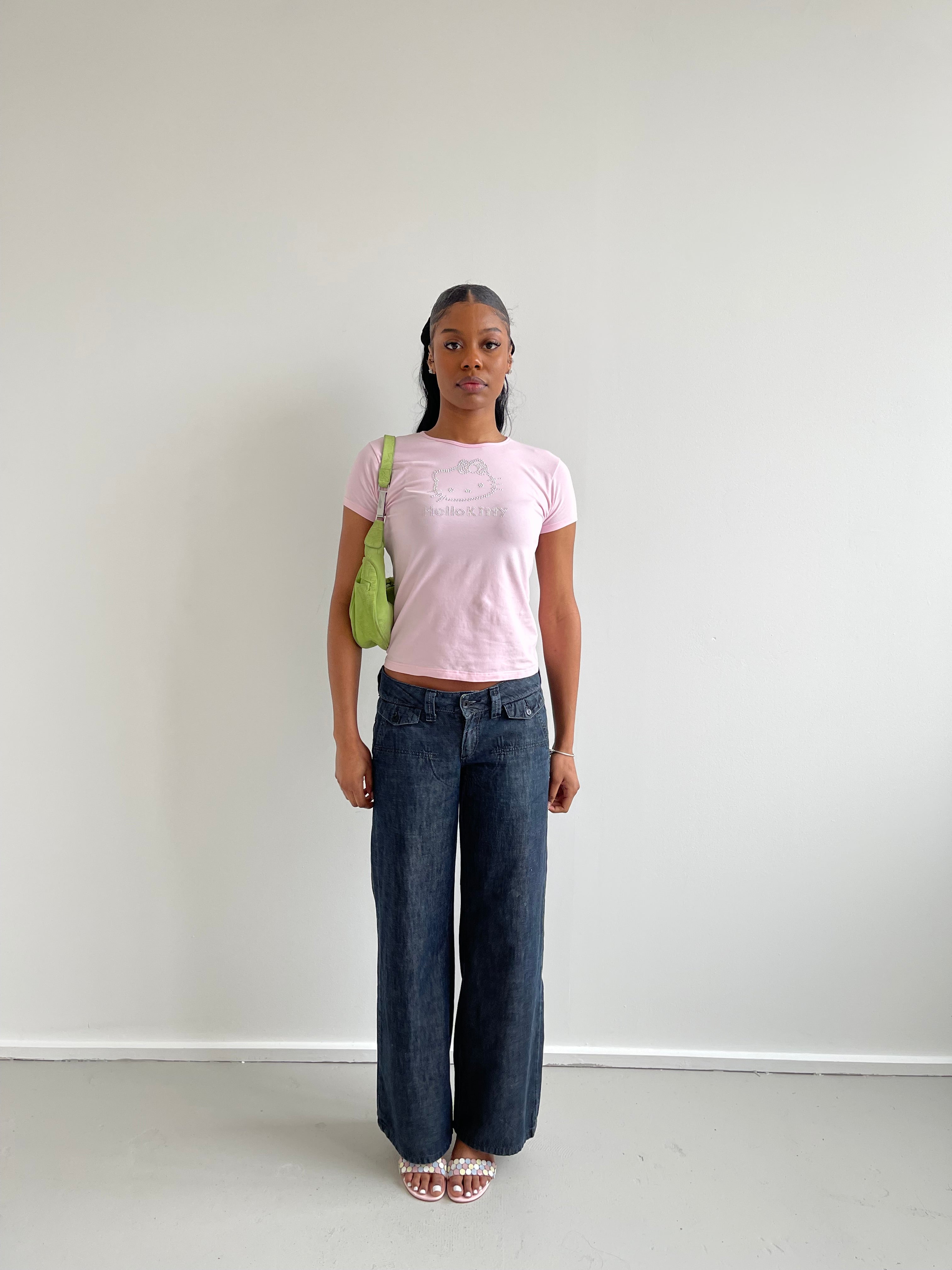 Vintage Hello Kitty baby pink t-shirt with diamanté detail