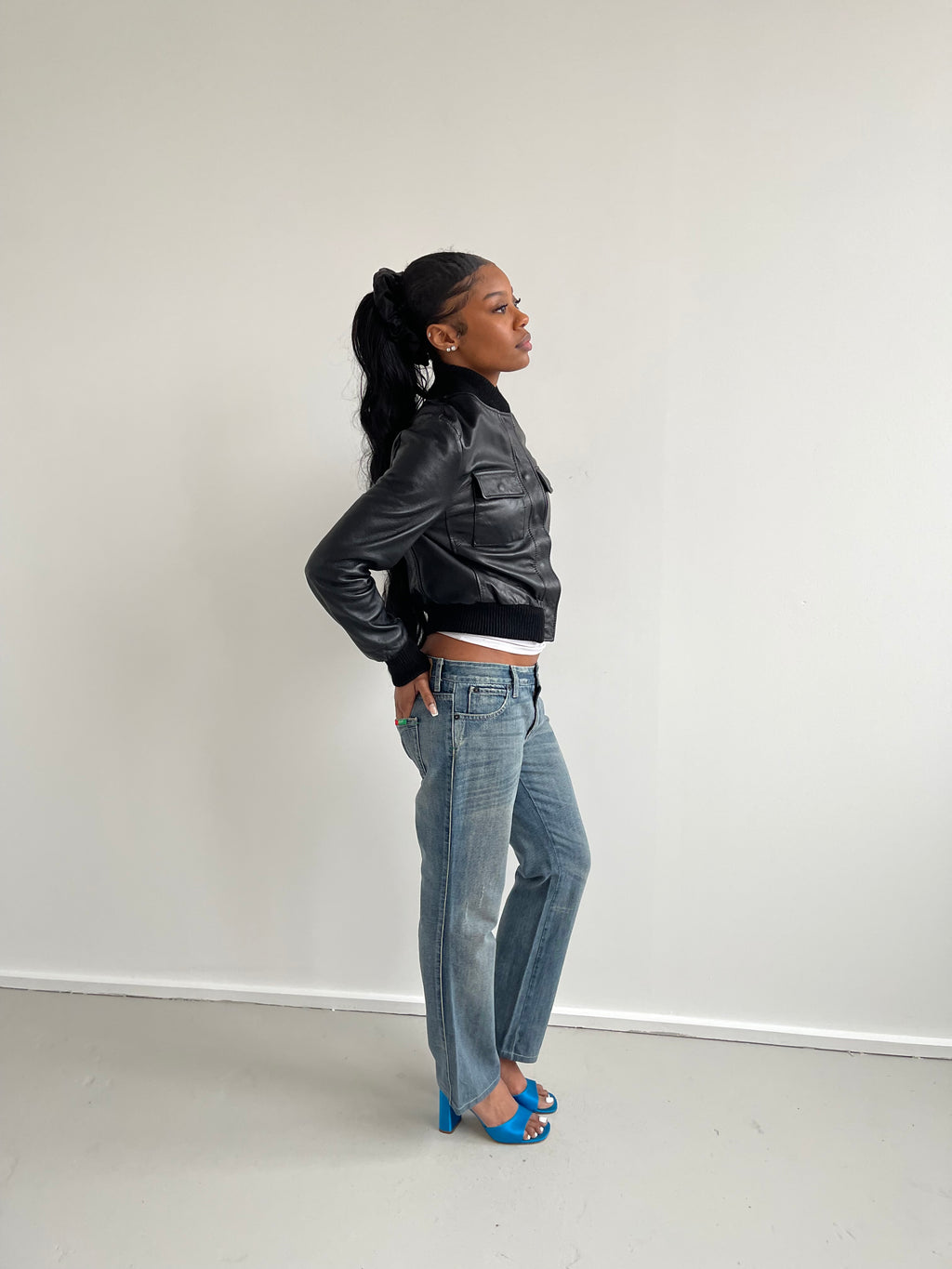 Vintage black bomber jacket