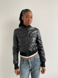 Vintage black bomber jacket