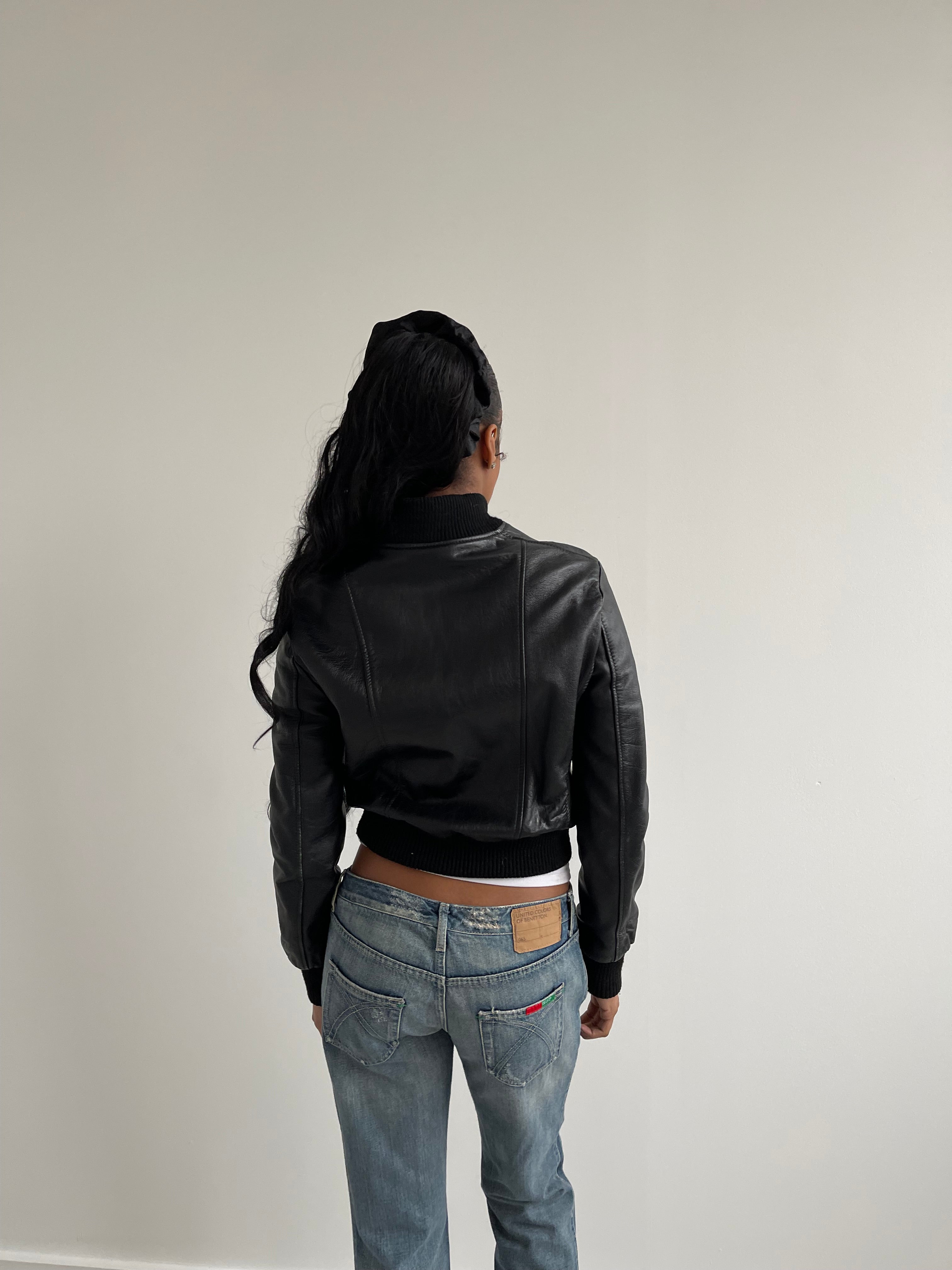 Vintage black bomber jacket