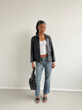 Vintage black leather jacket